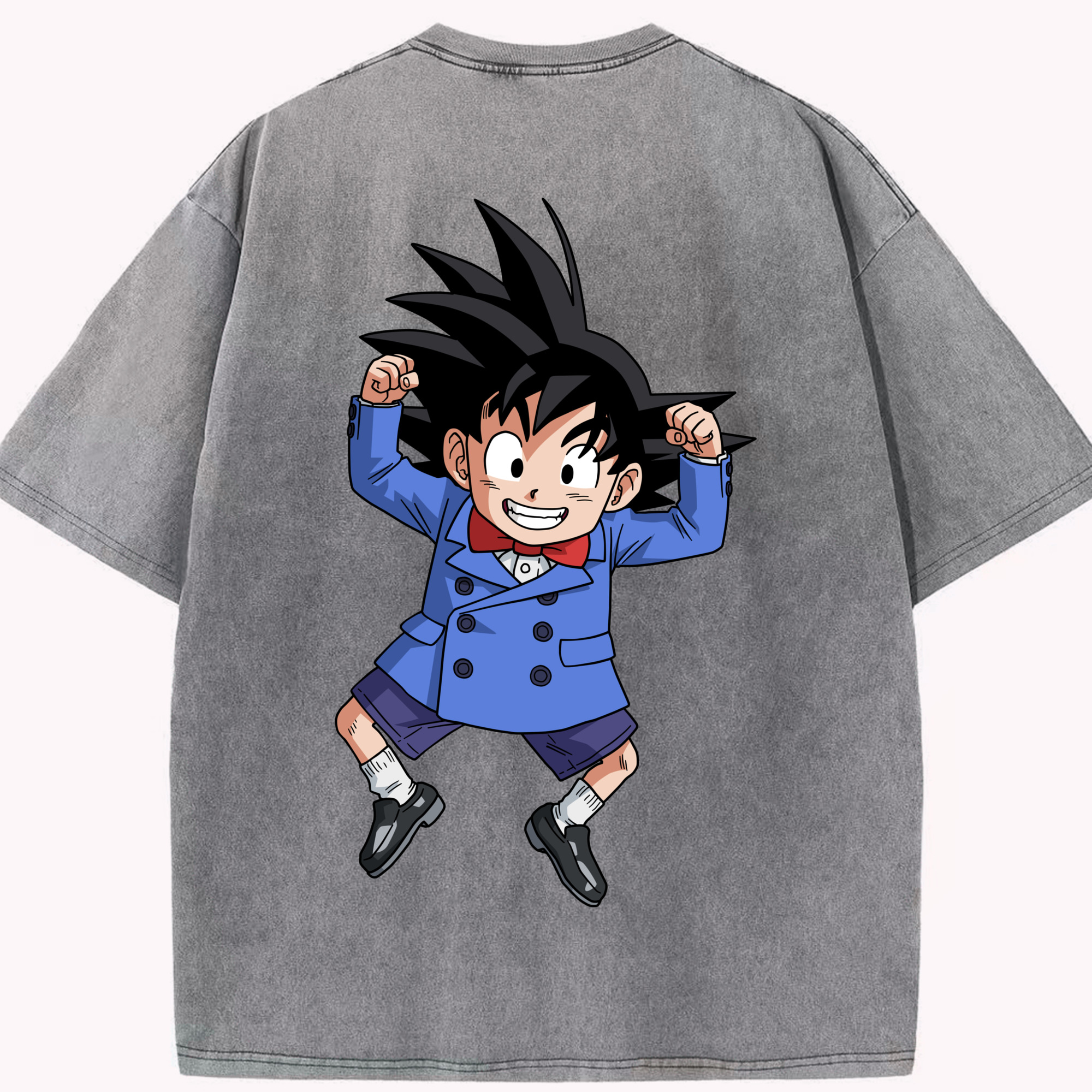 （画像用） ドラゴンボール 孫悟空（そん ごくう）Son Goku カカロット DRAGON BALL Kakarotto 綿100% ヴィンテージ風 半袖Tシャツ（背面プリント）