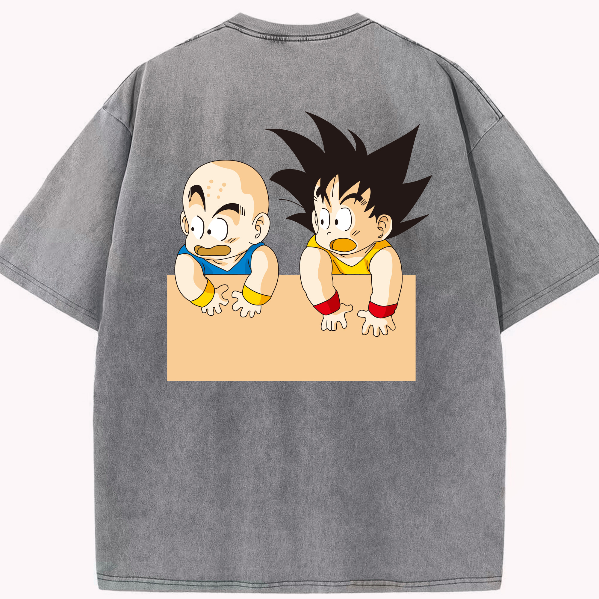 （画像用） ドラゴンボール 孫悟空（そん ごくう）Son Goku カカロット DRAGON BALL Kakarotto 綿100% ヴィンテージ風 半袖Tシャツ（背面プリント）