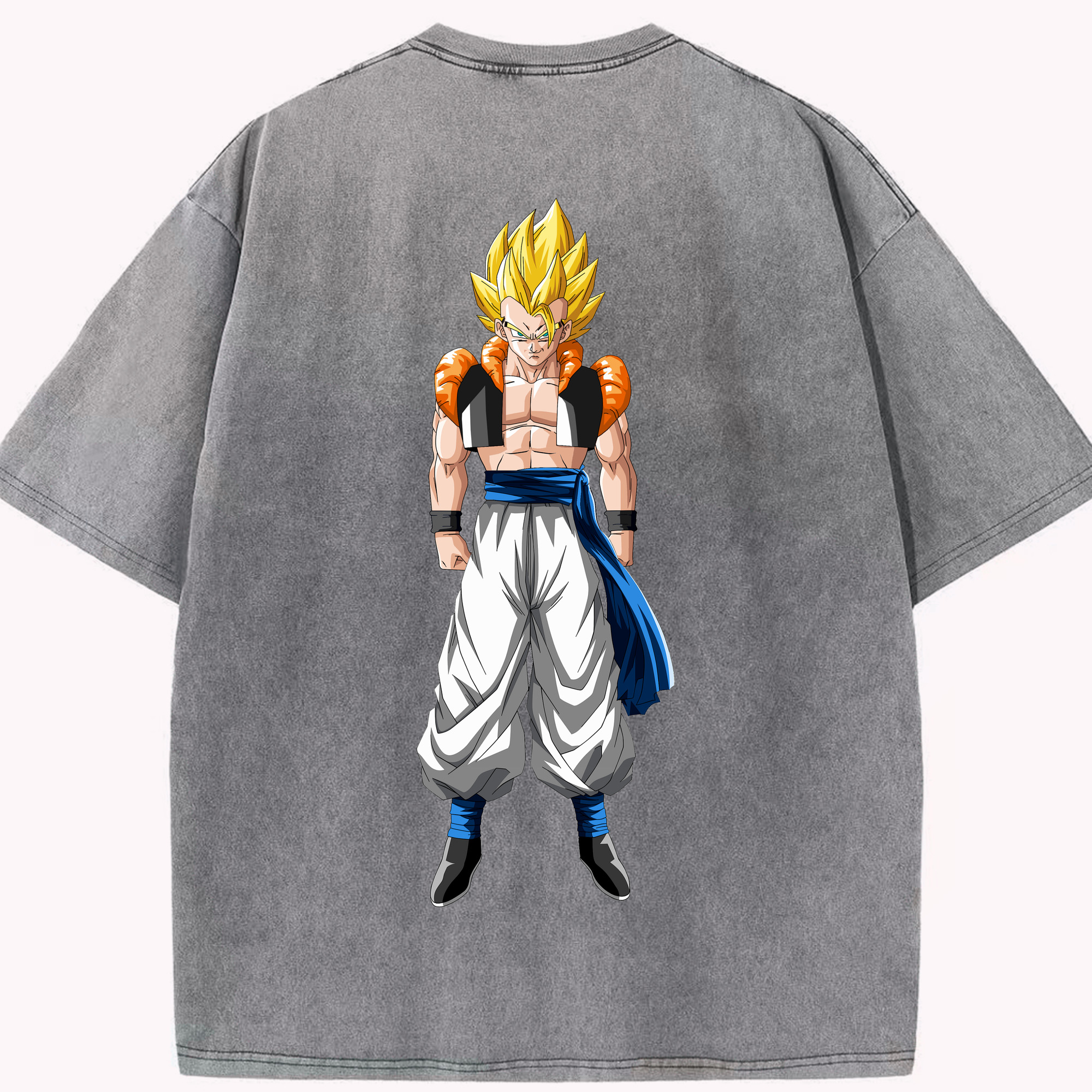 （画像用） ドラゴンボール ベジータ四世（Bejīta Yonsei）DRAGON BALL Vegeta IV 綿100% ヴィンテージ風 半袖Tシャツ（背面プリント）
