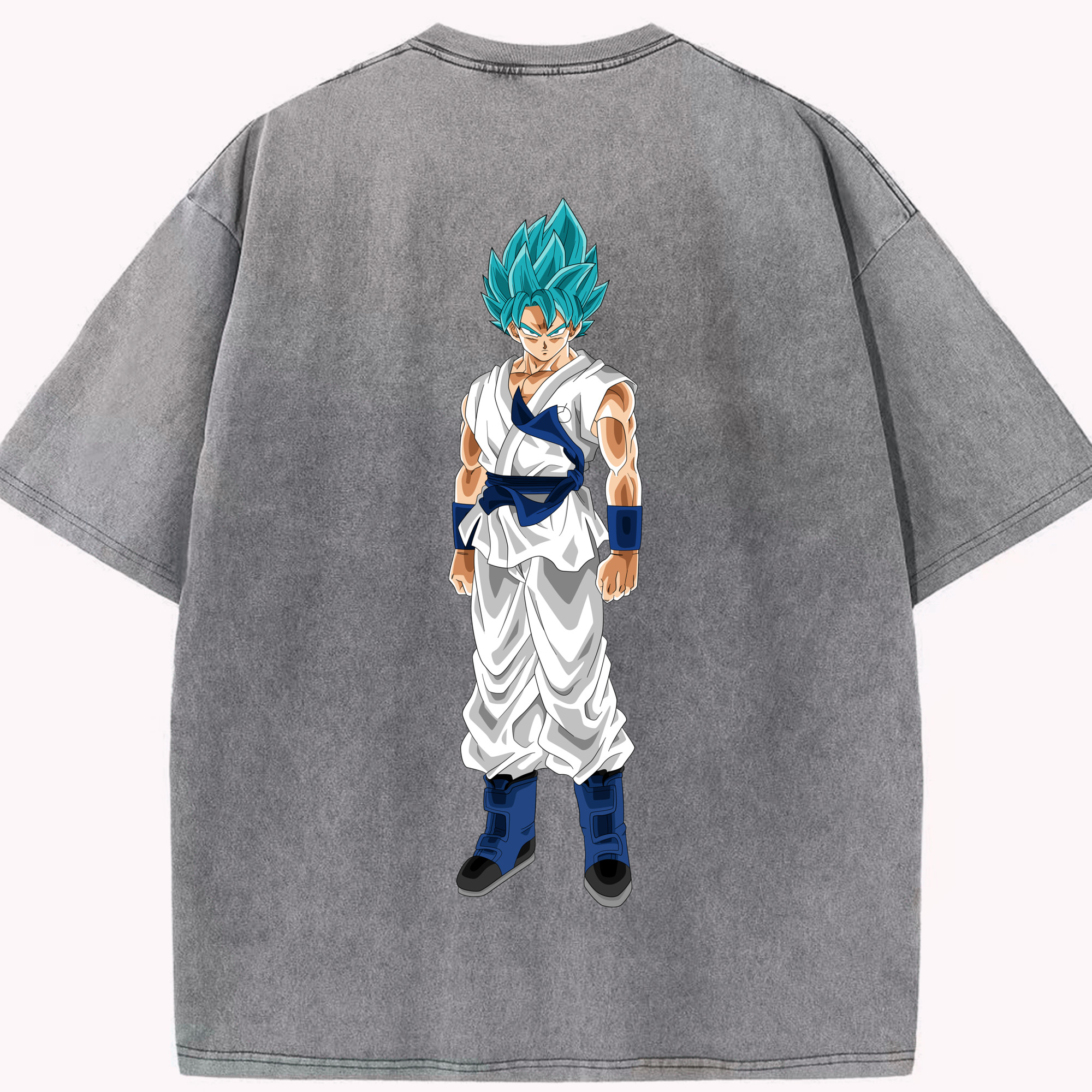 （画像用） ドラゴンボール 孫 悟飯（そんごはん）DRAGON BALL Son Gohan 綿100% ヴィンテージ風 半袖Tシャツ（背面プリント）
