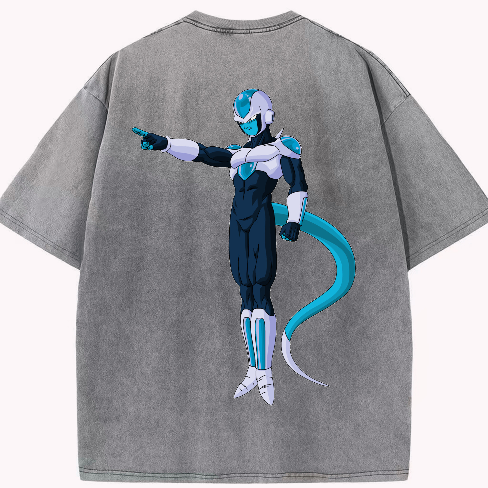 （画像用） ドラゴンボール フリーザ DRAGON BALL Frieza 綿100% ヴィンテージ風 半袖Tシャツ（背面プリント）