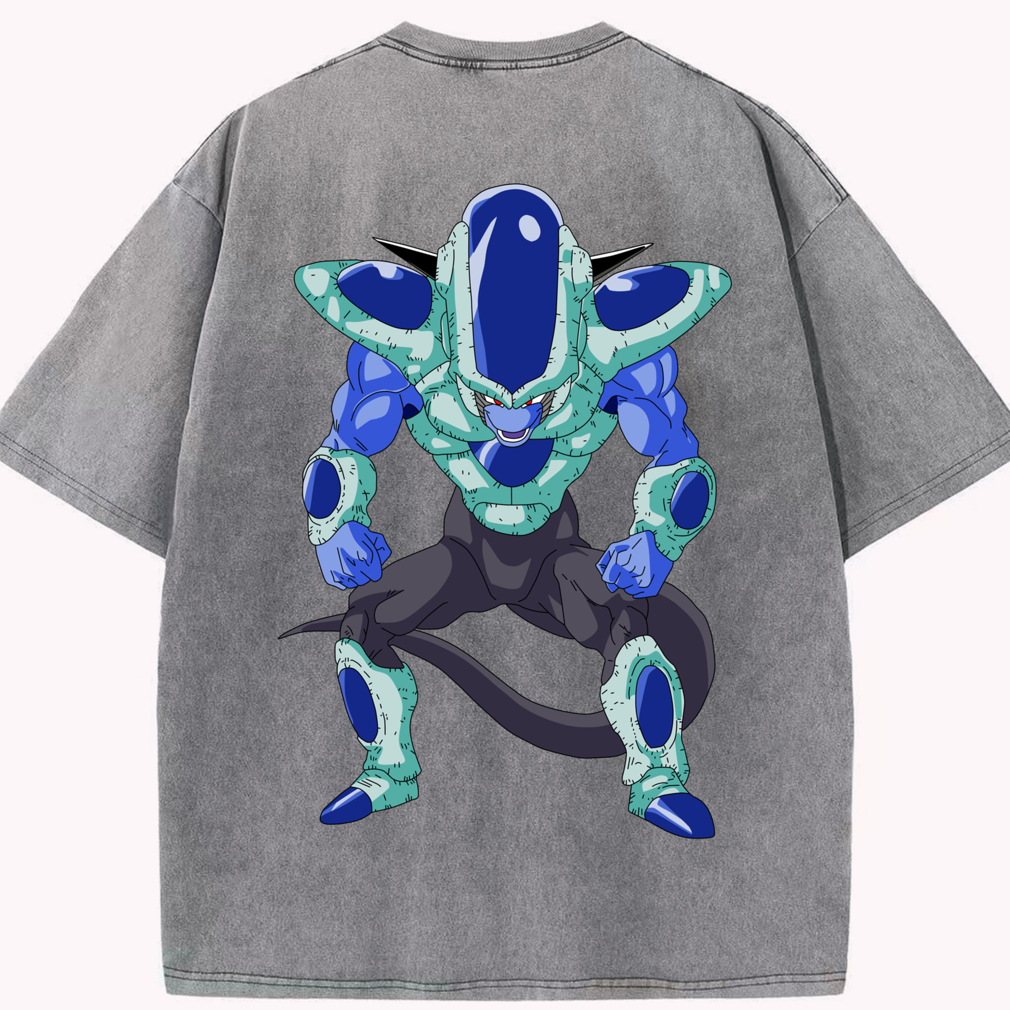 （画像用） ドラゴンボール フリーザ DRAGON BALL Frieza 綿100% ヴィンテージ風 半袖Tシャツ（背面プリント）