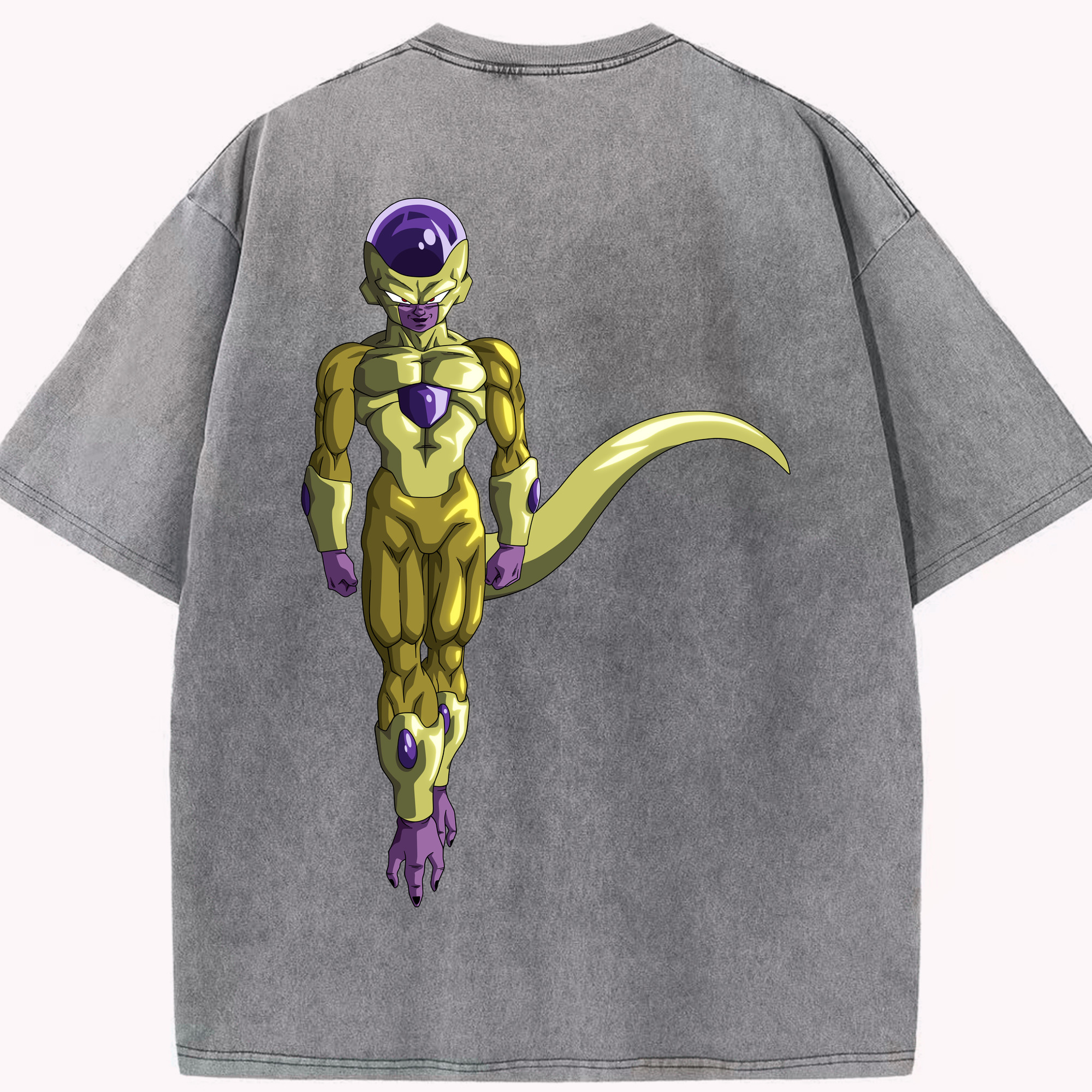 （画像用） ドラゴンボール フリーザ DRAGON BALL Frieza 綿100% ヴィンテージ風 半袖Tシャツ（背面プリント）