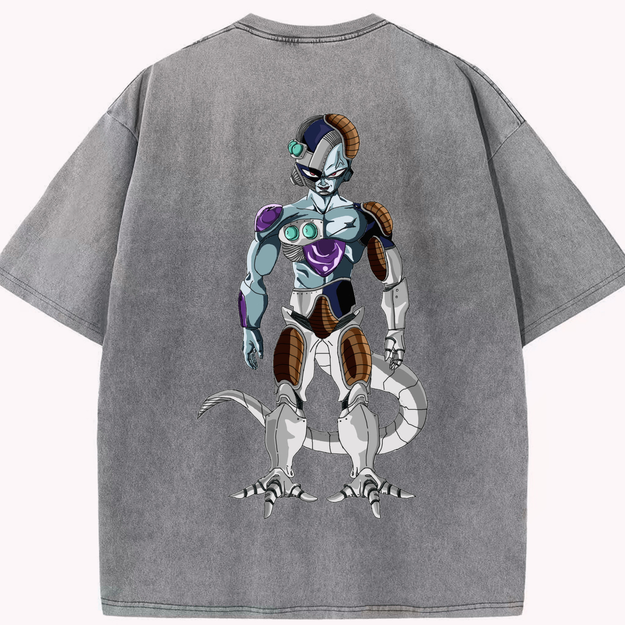 （画像用） ドラゴンボール クウラ DRAGON BALL Cooler Coora 綿100% ヴィンテージ風 半袖Tシャツ（背面プリント）