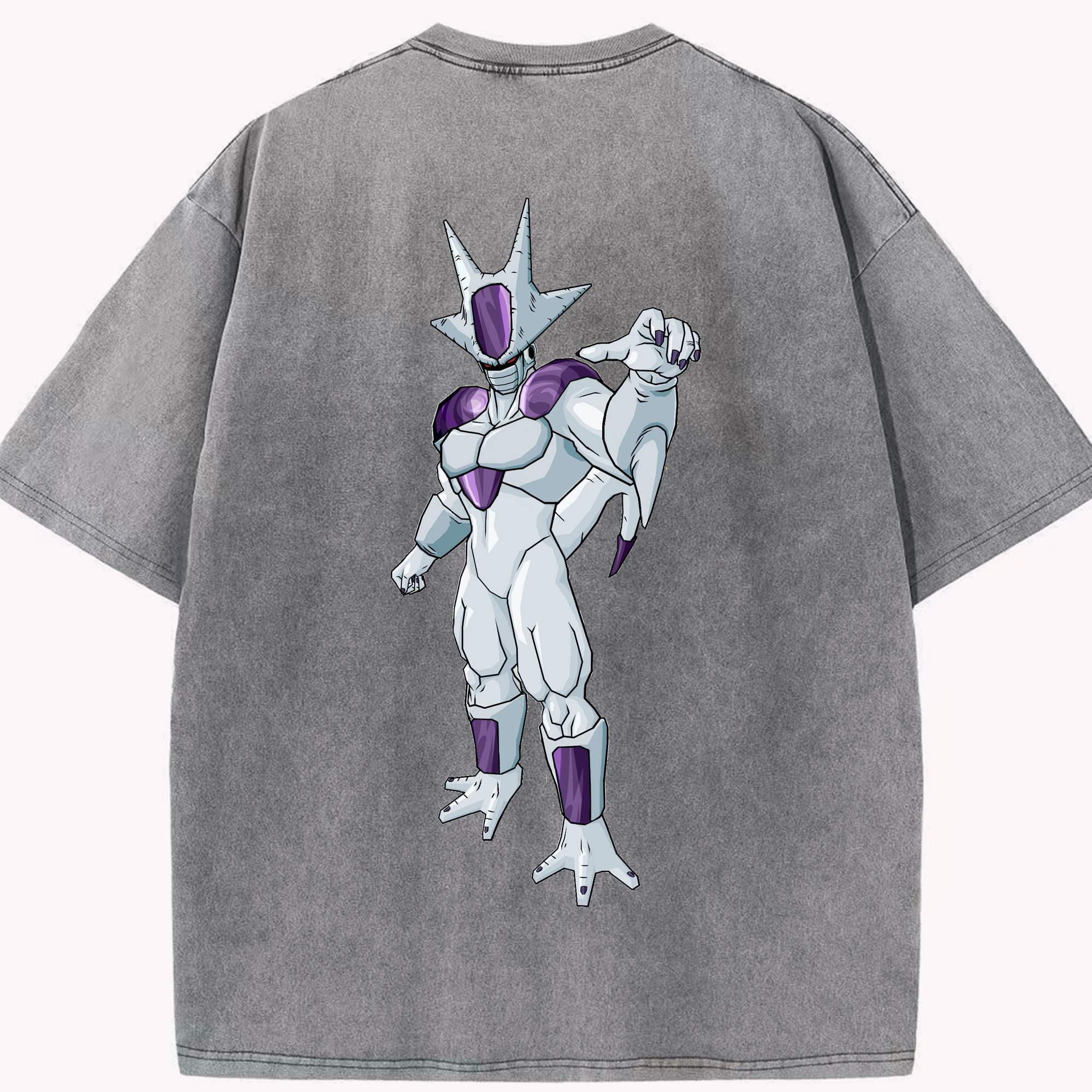（画像用） ドラゴンボール クウラ DRAGON BALL Cooler Coora 綿100% ヴィンテージ風 半袖Tシャツ（背面プリント）