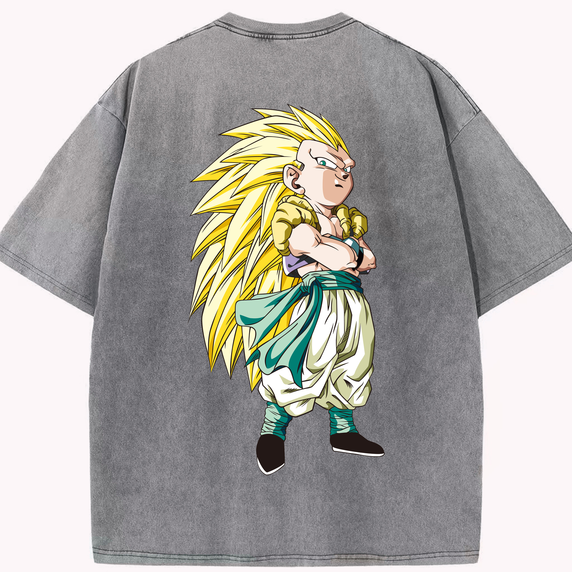 （画像用） ドラゴンボール ベジット DRAGON BALL Vegetto 綿100% ヴィンテージ風 半袖Tシャツ（背面プリント）