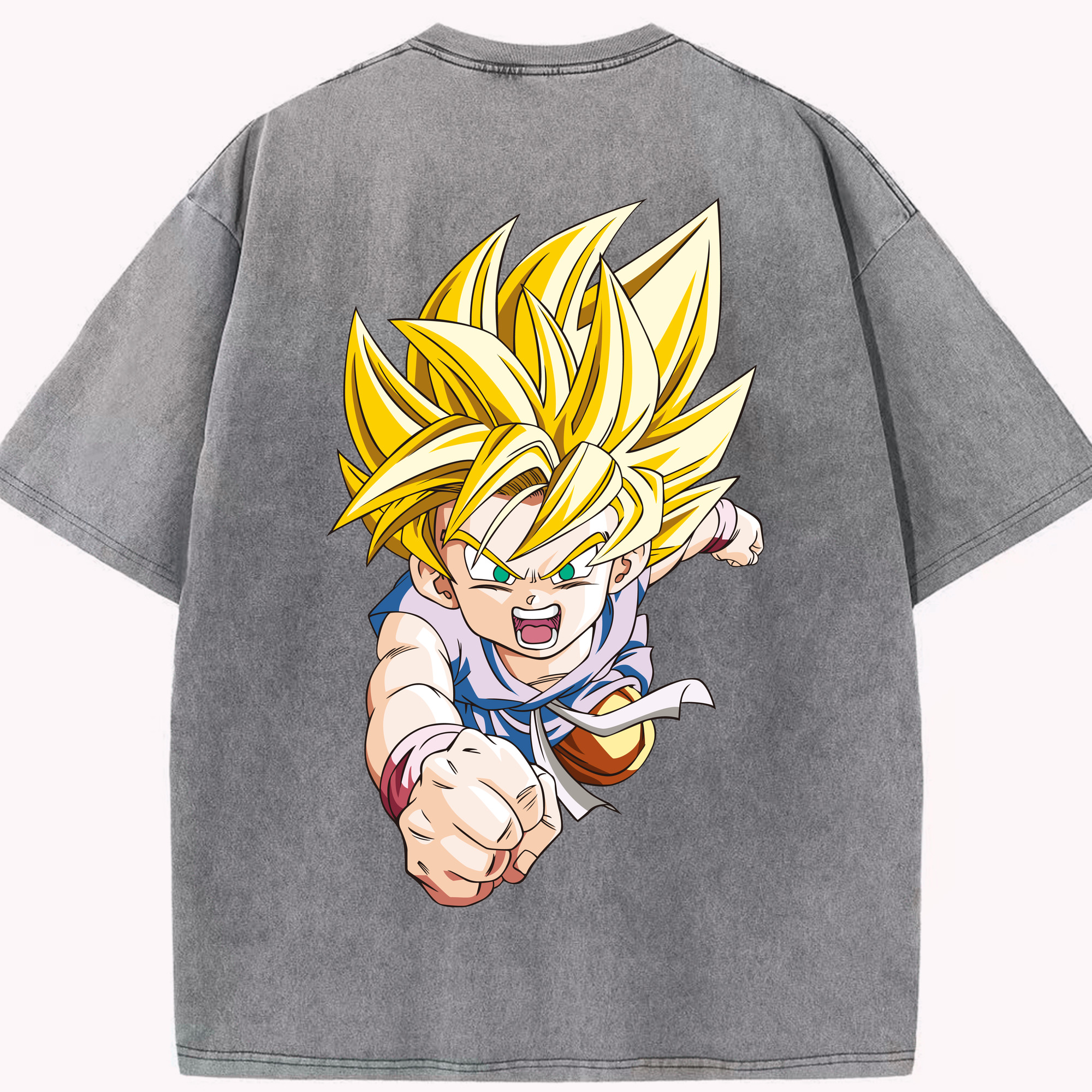 （画像用） ドラゴンボール ベジット DRAGON BALL Vegetto 綿100% ヴィンテージ風 半袖Tシャツ（背面プリント）