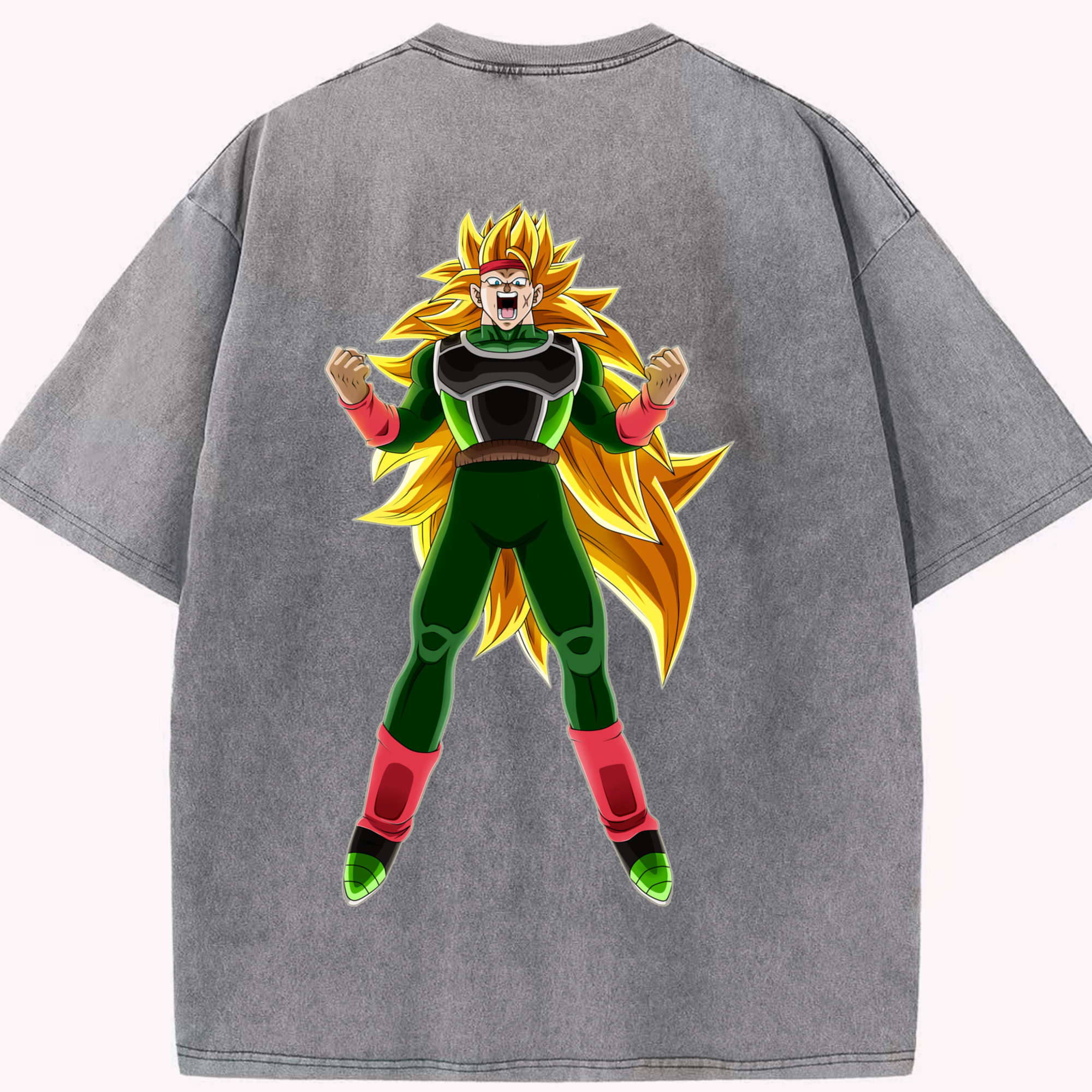 （画像用） ドラゴンボール ブロリー DRAGON BALL Broli 綿100% ヴィンテージ風 半袖Tシャツ（背面プリント）