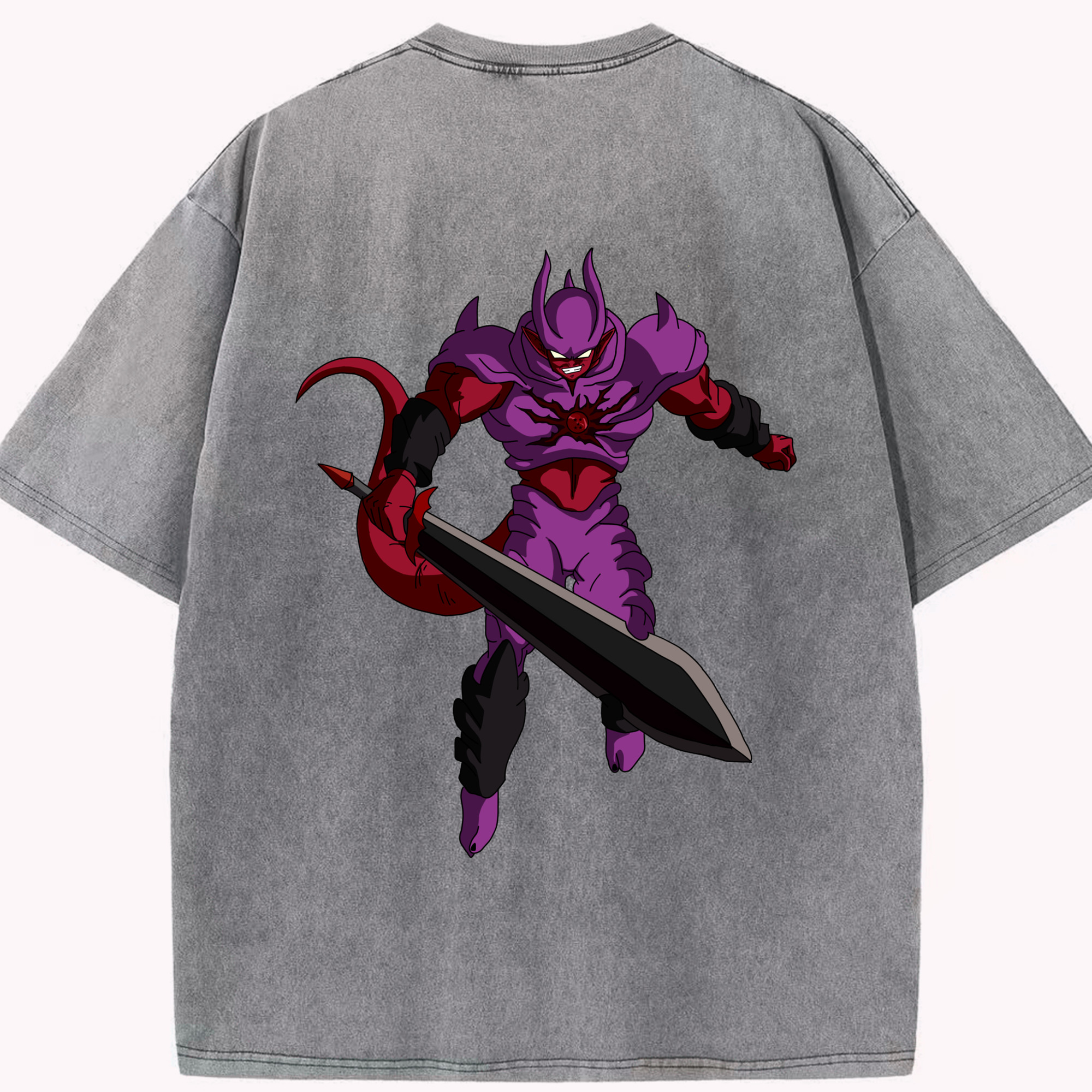 （画像用） ドラゴンボール ジャネンバ DRAGON BALL Janemba 綿100% ヴィンテージ風 半袖Tシャツ（背面プリント）
