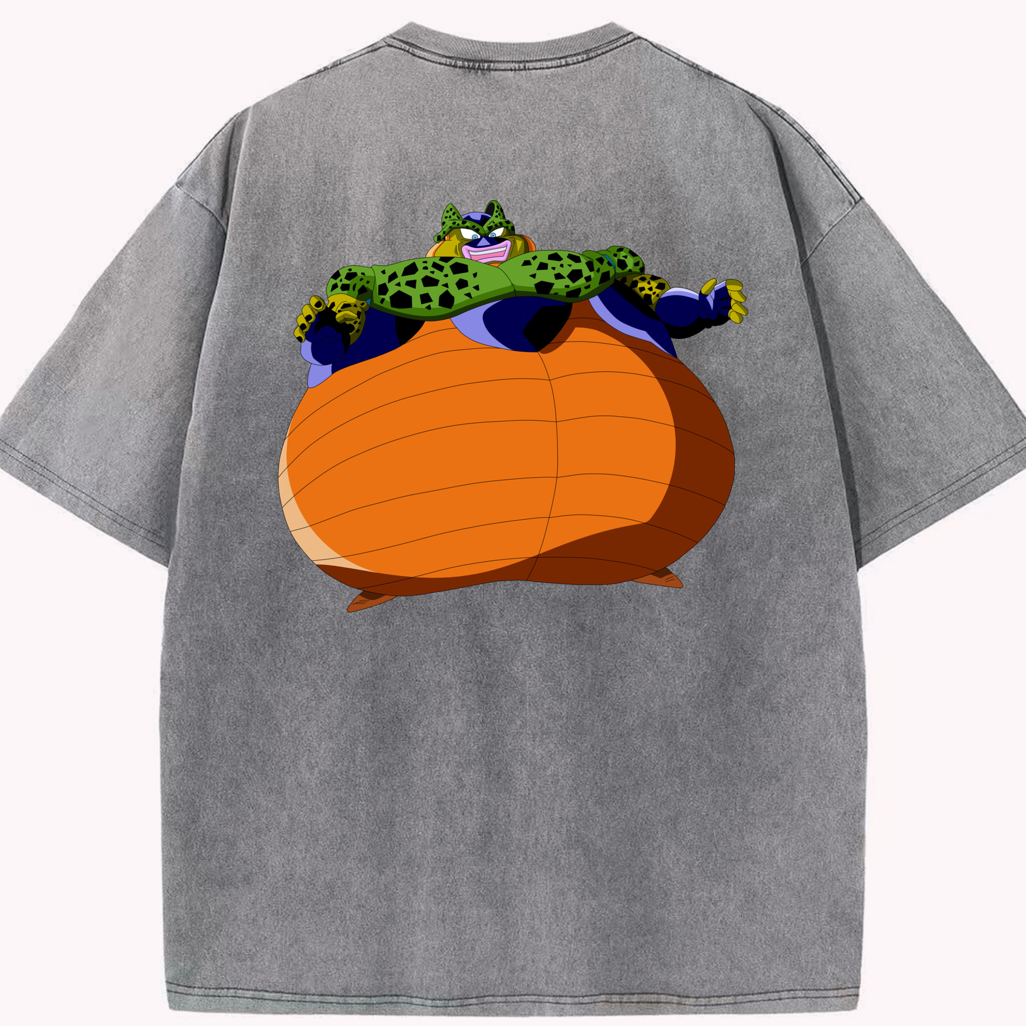 （画像用） ドラゴンボール セル DRAGON BALL Cell 綿100% ヴィンテージ風 半袖Tシャツ（背面プリント）