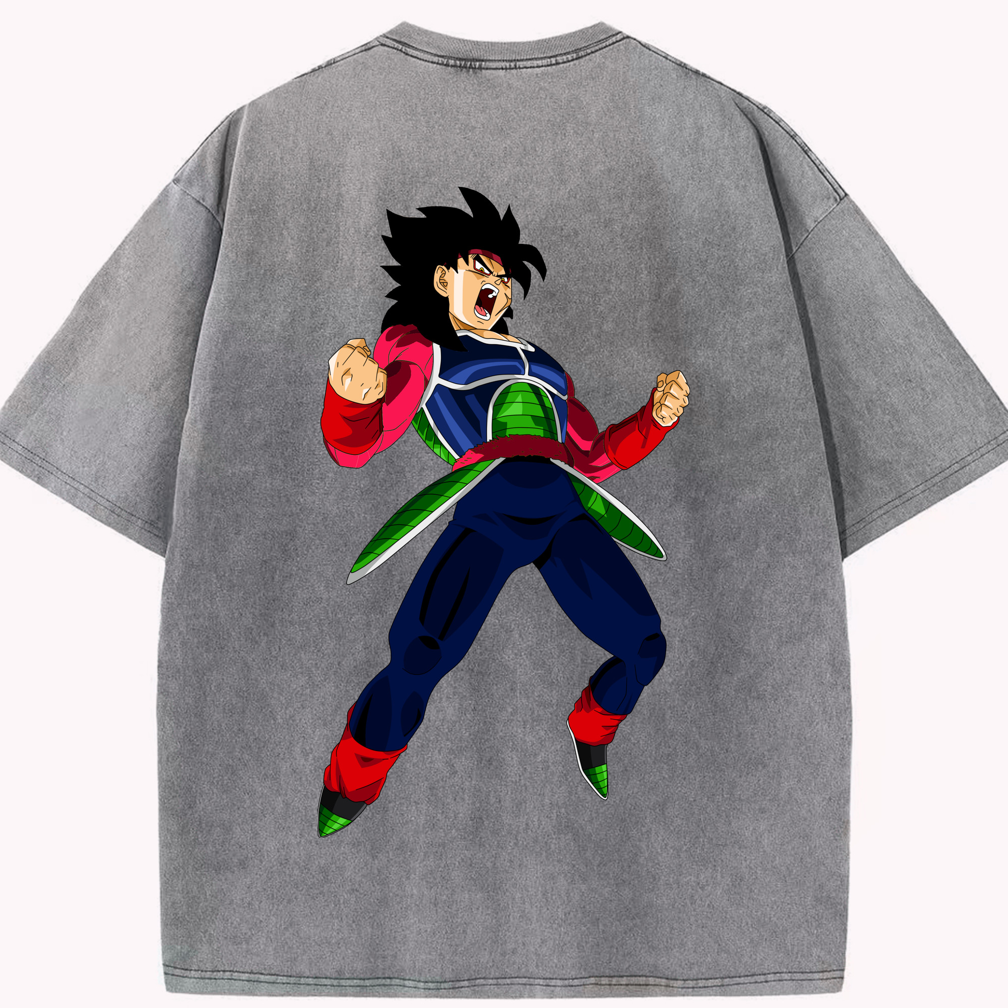 （画像用） ドラゴンボール バーダック DRAGON BALL Burdock 綿100% ヴィンテージ風 半袖Tシャツ（背面プリント）