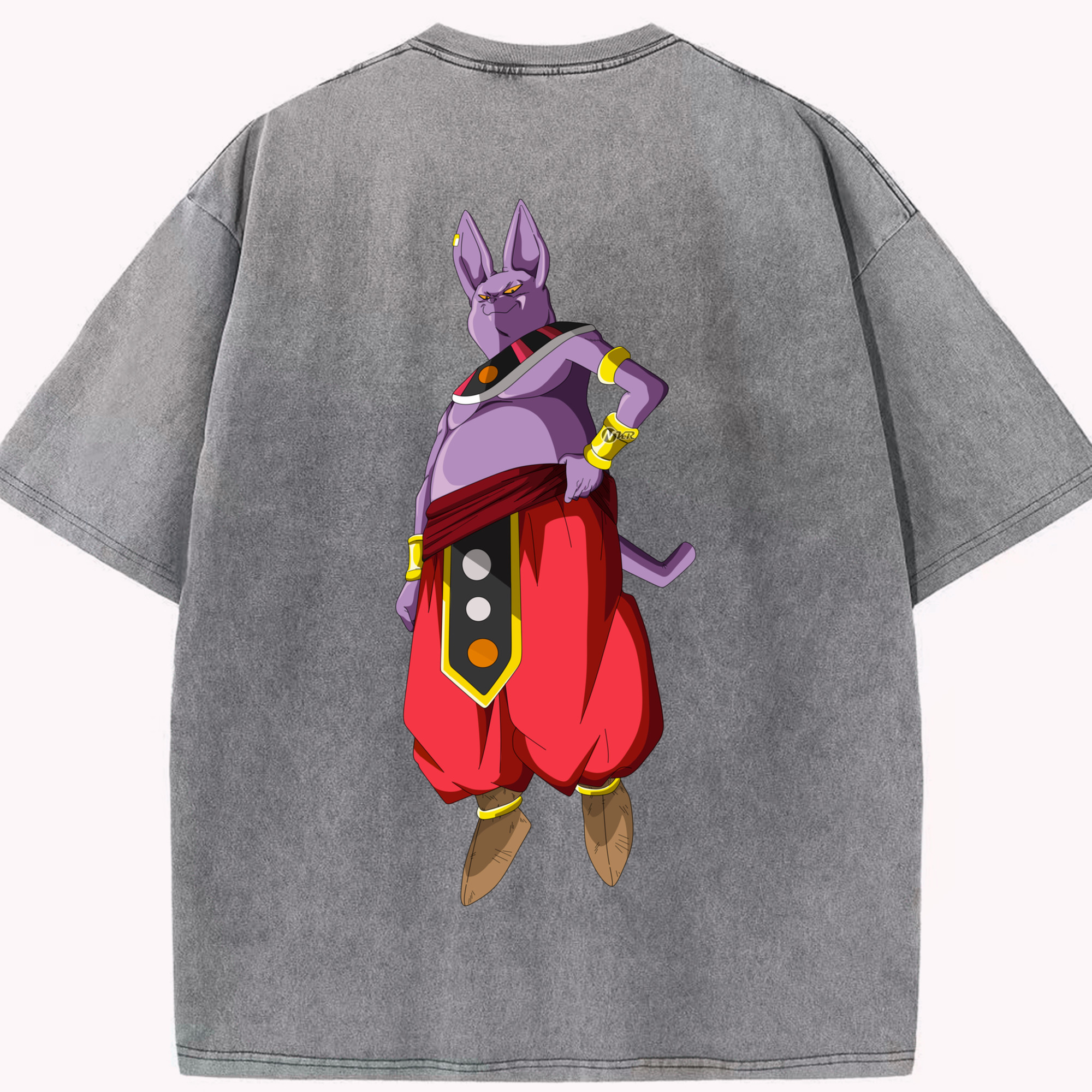 （画像用） ドラゴンボール シャンパ DRAGON BALL Champa 綿100% ヴィンテージ風 半袖Tシャツ（背面プリント）
