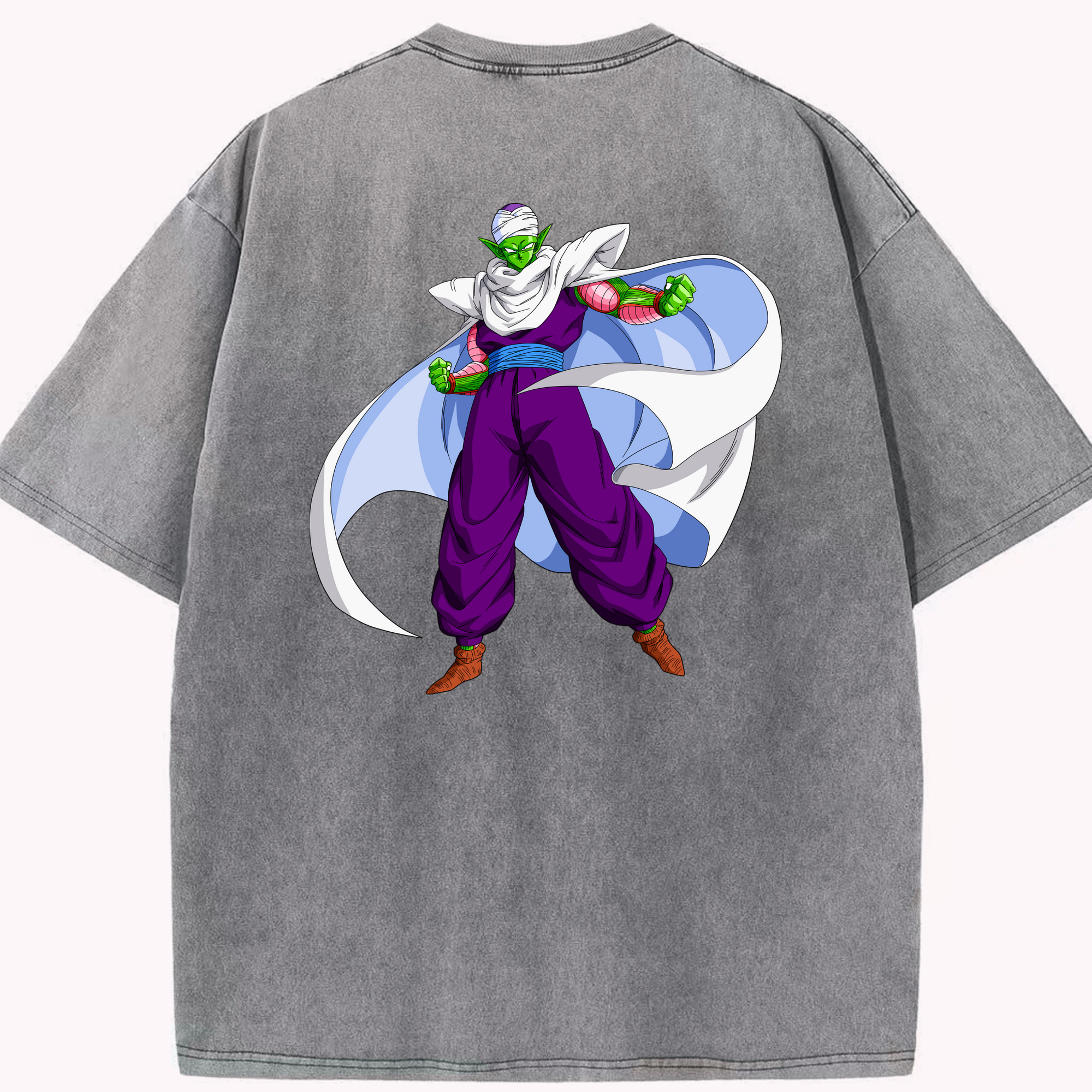 （画像用） ドラゴンボール ピッコロ DRAGON BALL Piccolo 綿100% ヴィンテージ風 半袖Tシャツ（背面プリント）