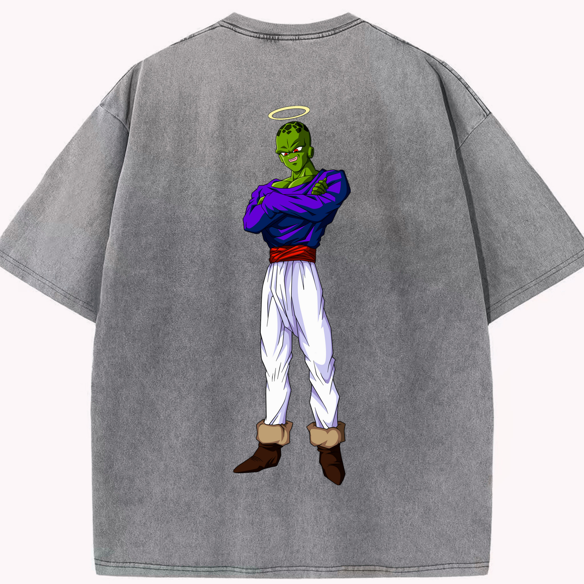 （画像用） ドラゴンボール パイクーハン DRAGON BALL Pikkon 綿100% ヴィンテージ風 半袖Tシャツ（背面プリント）