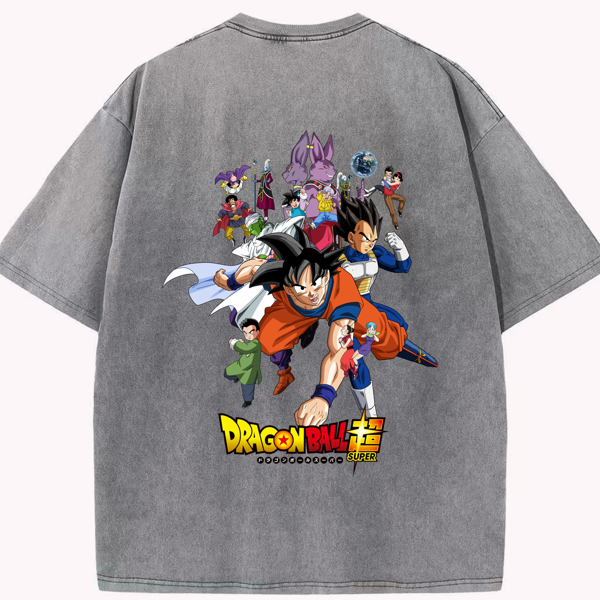 （画像用） ドラゴンボール DRAGON BALL 綿100% ヴィンテージ風 半袖Tシャツ（背面プリント）