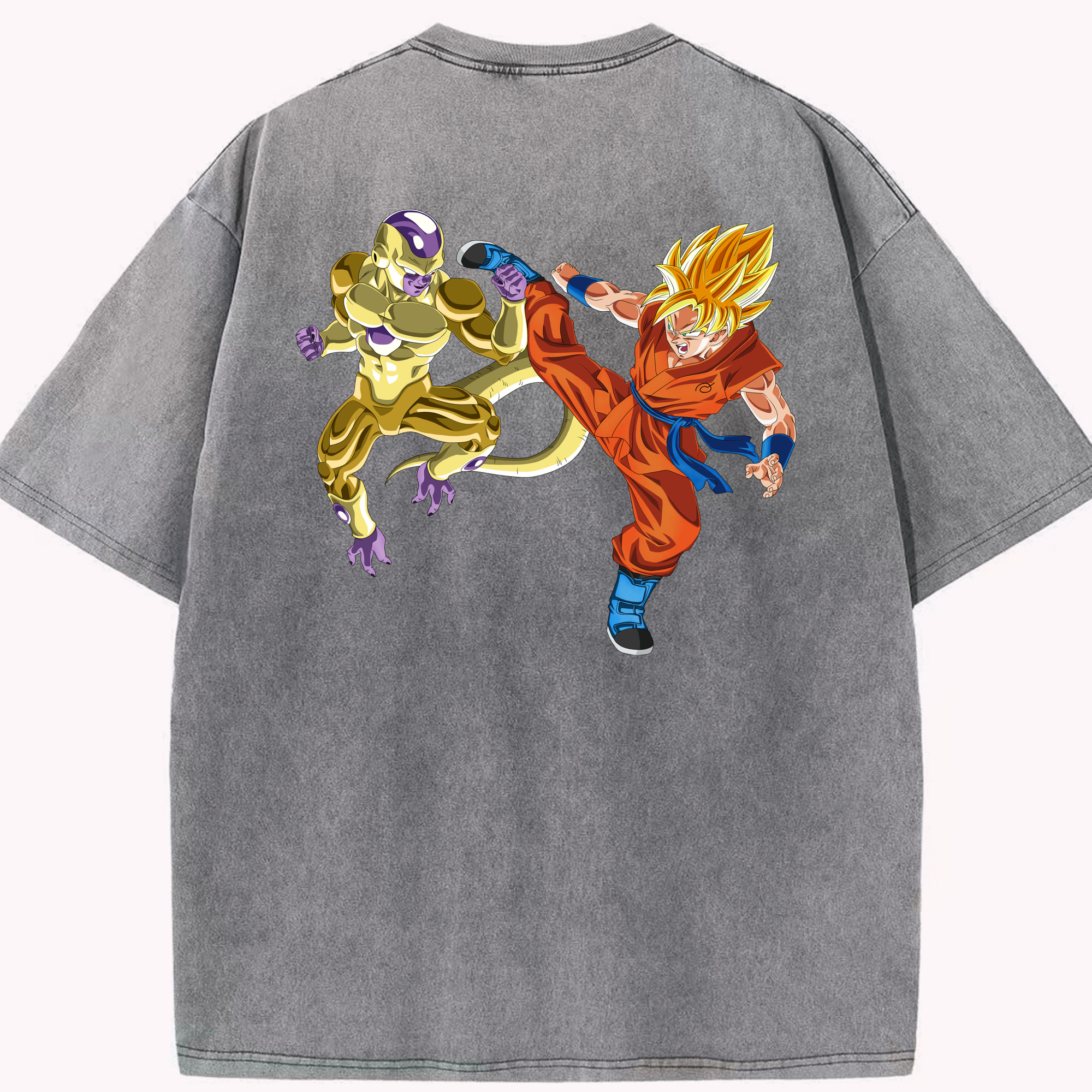 （画像用） ドラゴンボール DRAGON BALL 綿100% ヴィンテージ風 半袖Tシャツ（背面プリント）