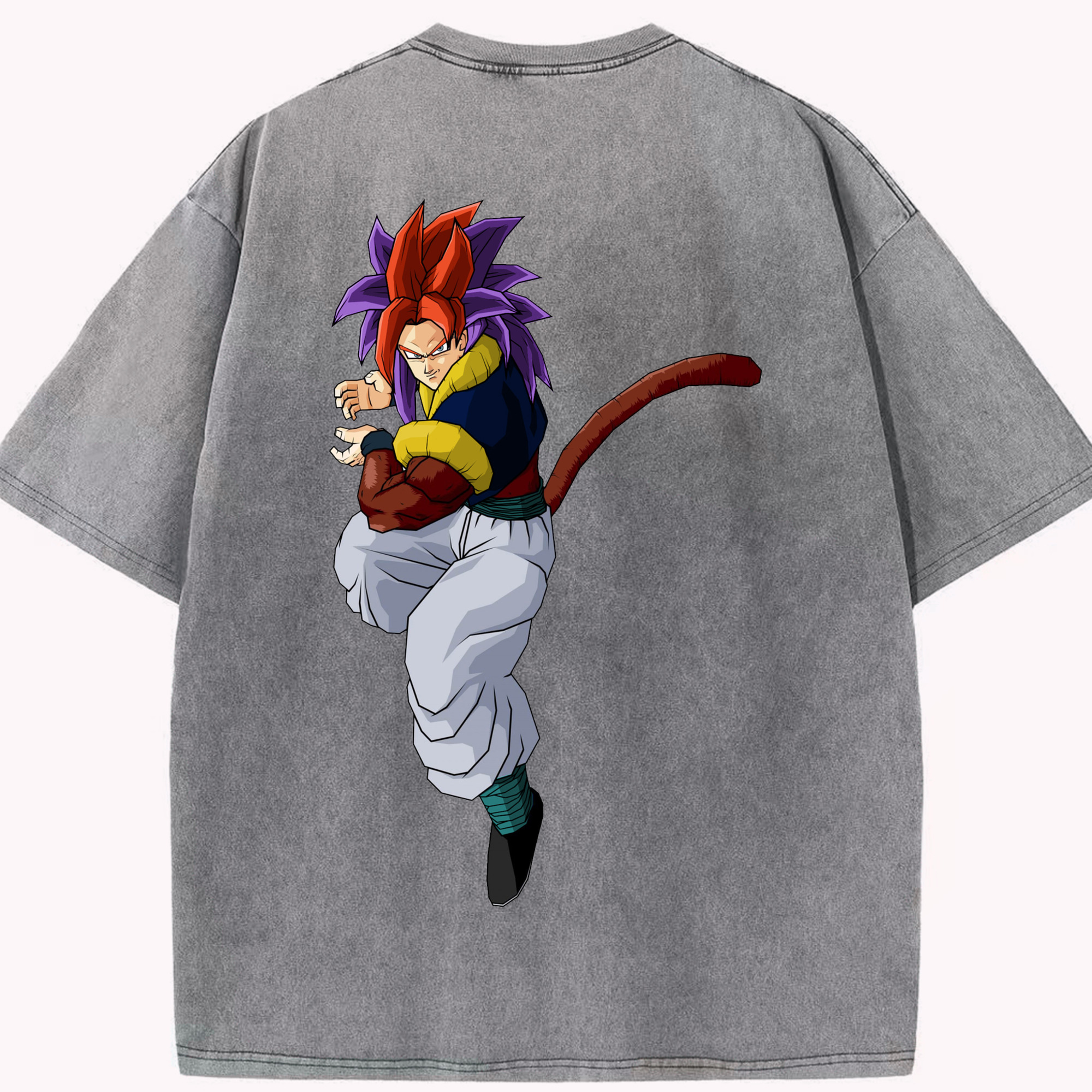 （画像用） ドラゴンボール DRAGON BALL 綿100% ヴィンテージ風 半袖Tシャツ（背面プリント）