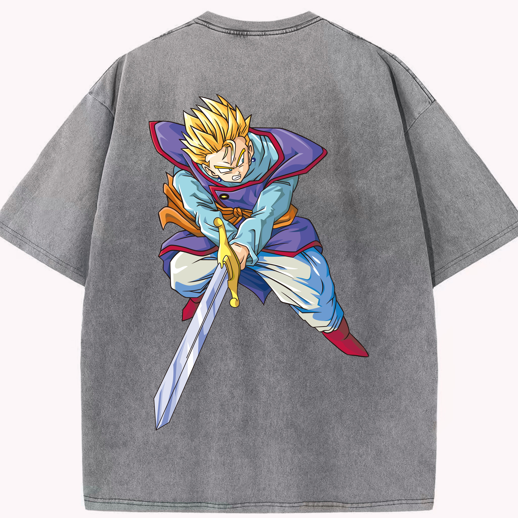 （画像用） ドラゴンボール DRAGON BALL 綿100% ヴィンテージ風 半袖Tシャツ（背面プリント）