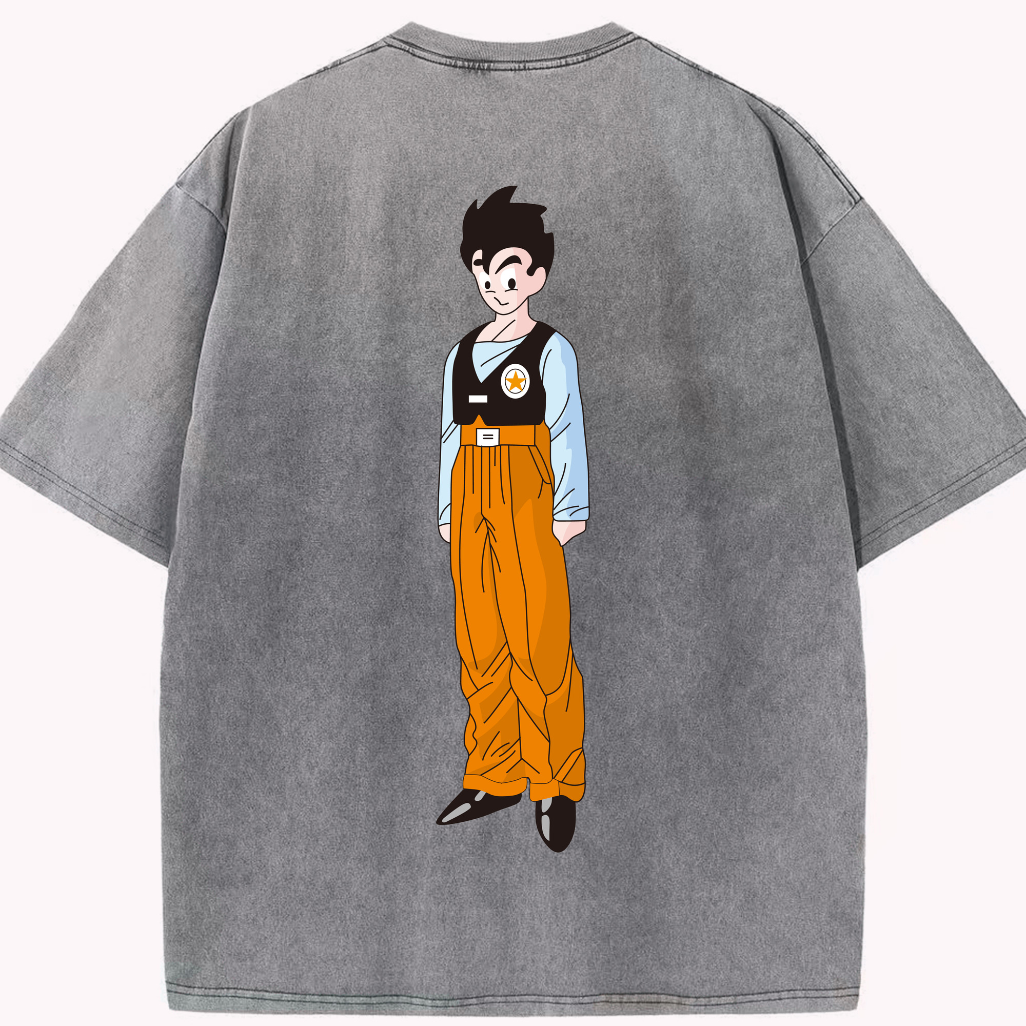 （画像用） ドラゴンボール DRAGON BALL 綿100% ヴィンテージ風 半袖Tシャツ（背面プリント）