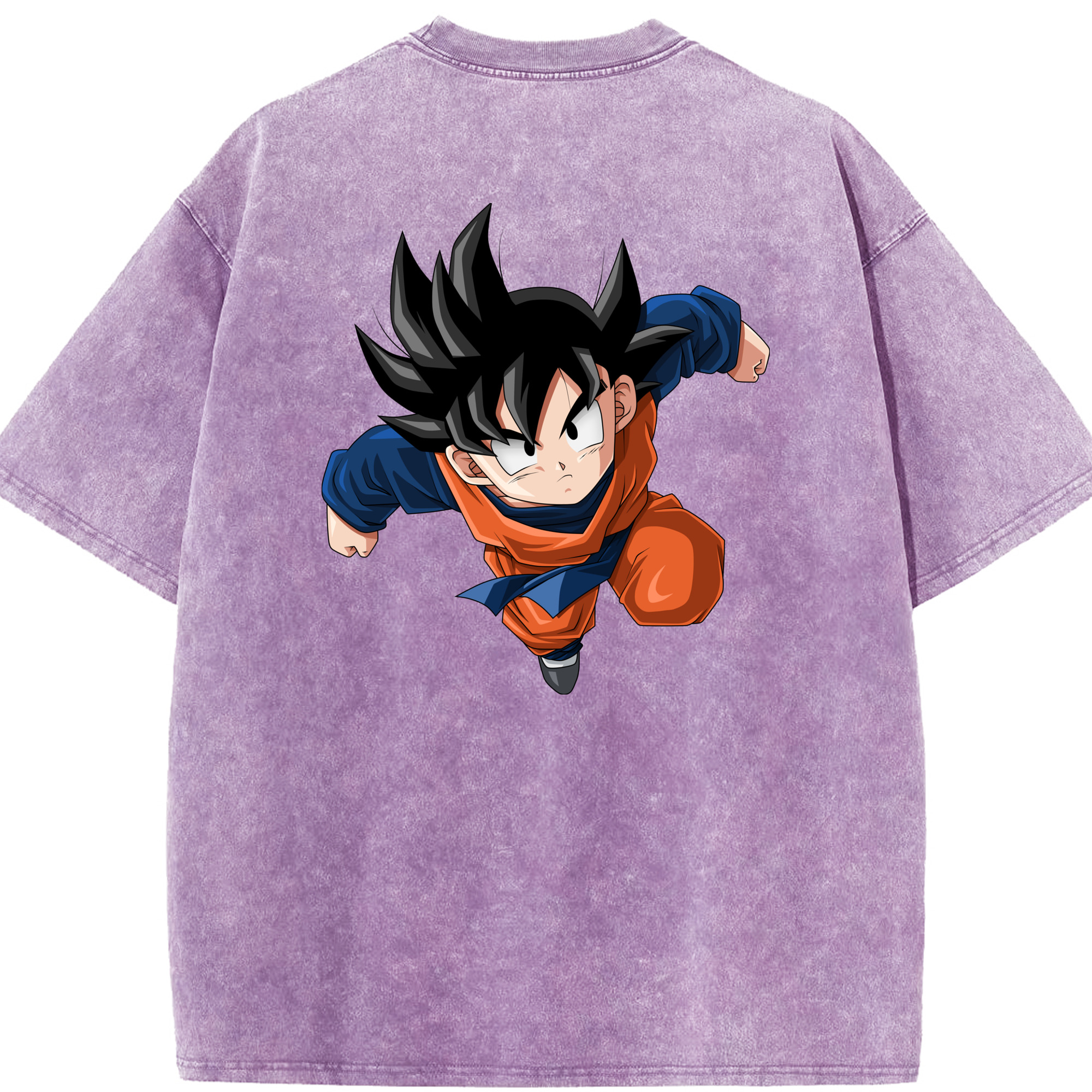 （画像用） ドラゴンボール 孫悟空（そん ごくう）Son Goku カカロット DRAGON BALL Kakarotto 綿100% ヴィンテージ風 半袖Tシャツ（背面プリント）