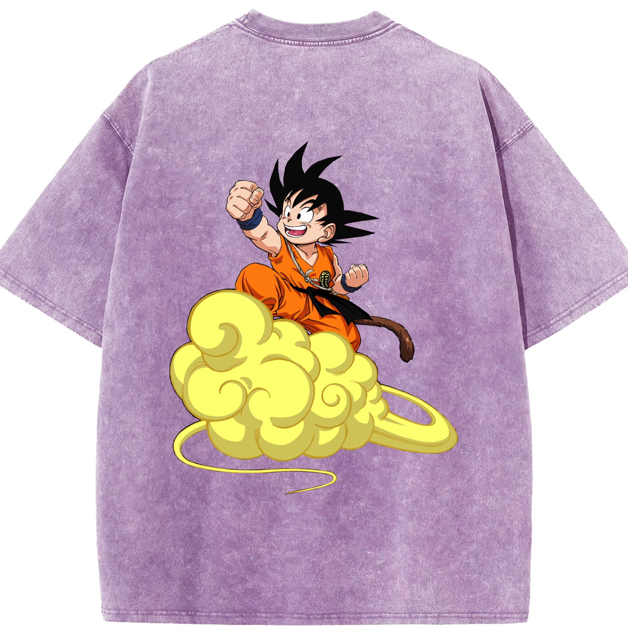 （画像用） ドラゴンボール 孫悟空（そん ごくう）Son Goku カカロット DRAGON BALL Kakarotto 綿100% ヴィンテージ風 半袖Tシャツ（背面プリント）