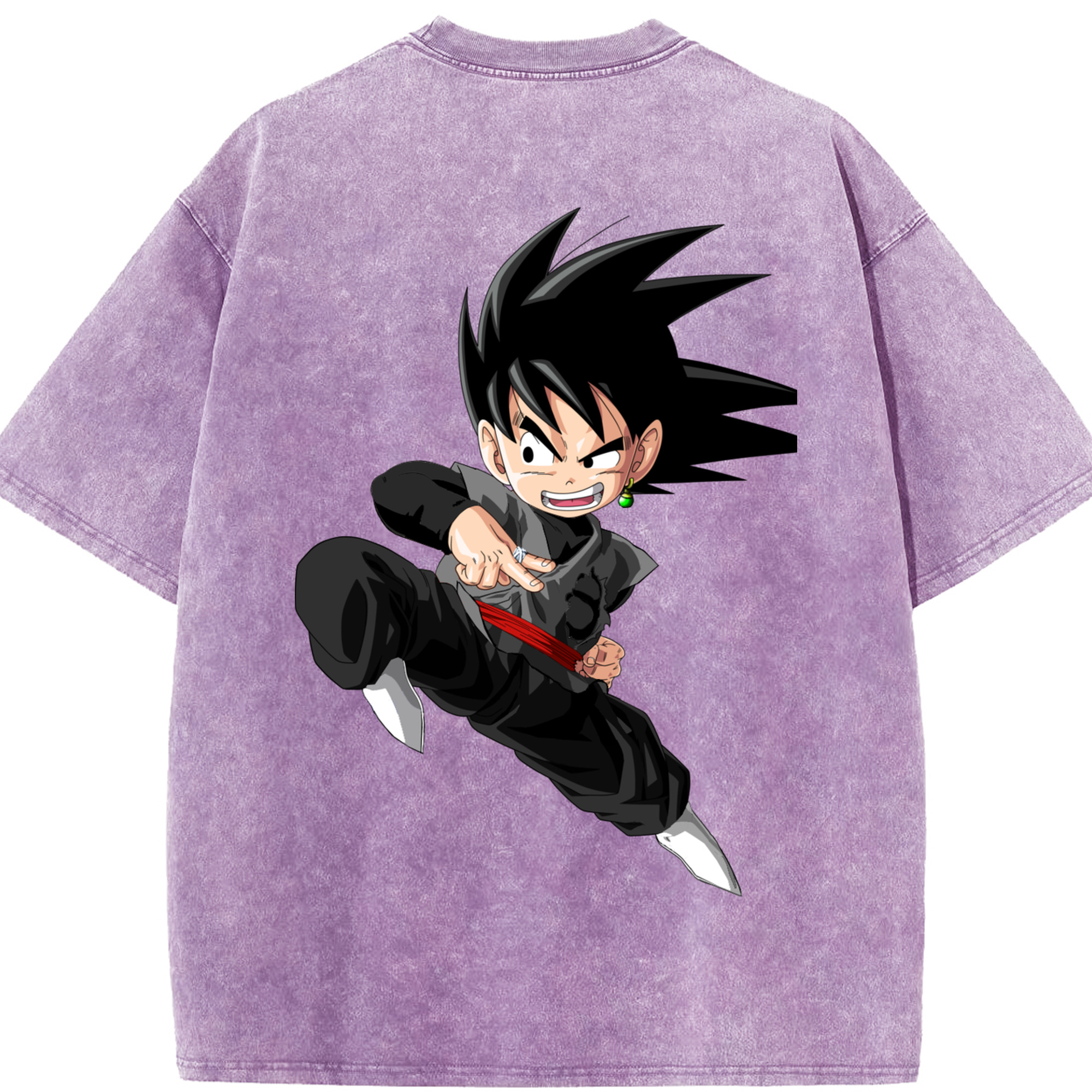 （画像用） ドラゴンボール 孫悟空（そん ごくう）Son Goku カカロット DRAGON BALL Kakarotto 綿100% ヴィンテージ風 半袖Tシャツ（背面プリント）