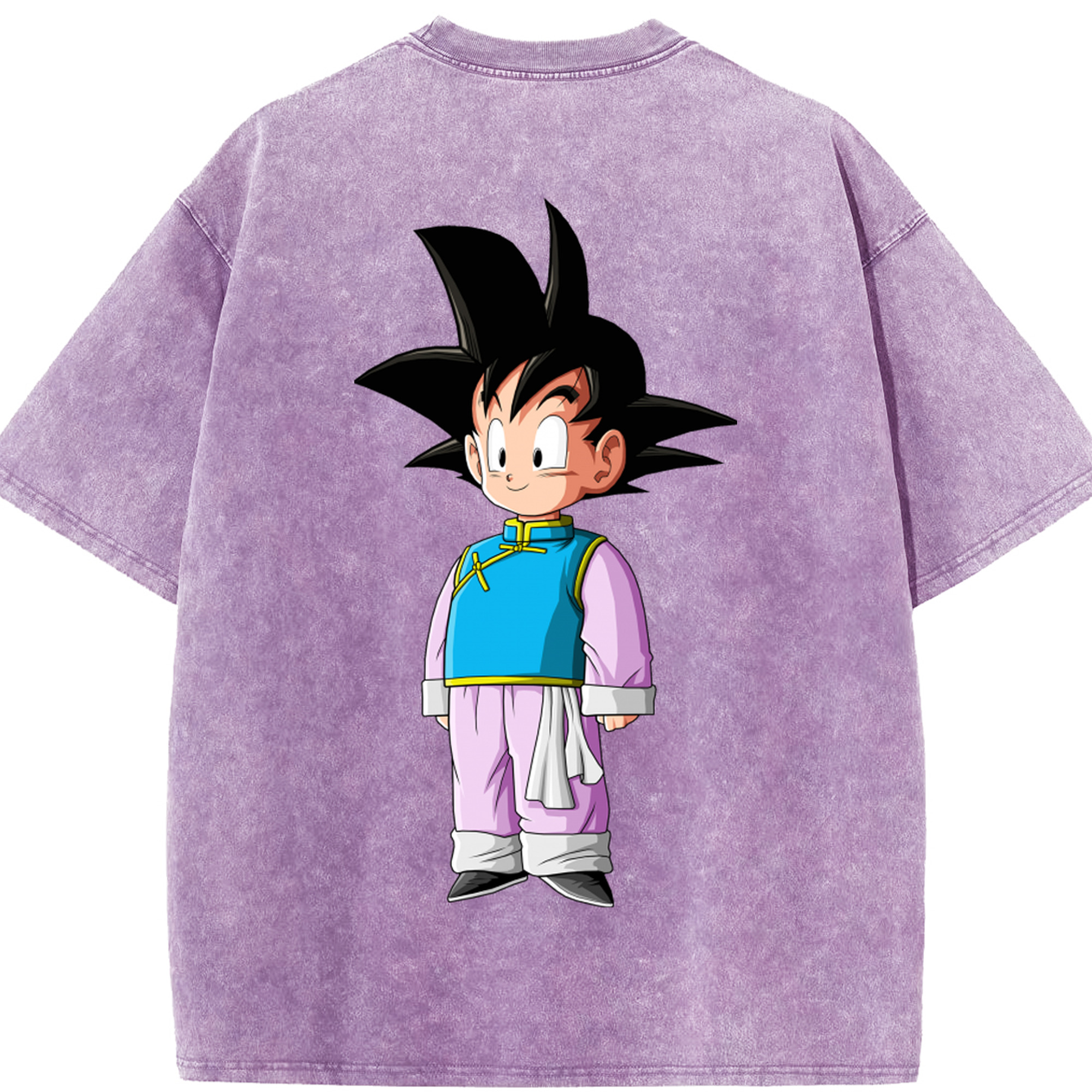 （画像用） ドラゴンボール 孫悟空（そん ごくう）Son Goku カカロット DRAGON BALL Kakarotto 綿100% ヴィンテージ風 半袖Tシャツ（背面プリント）