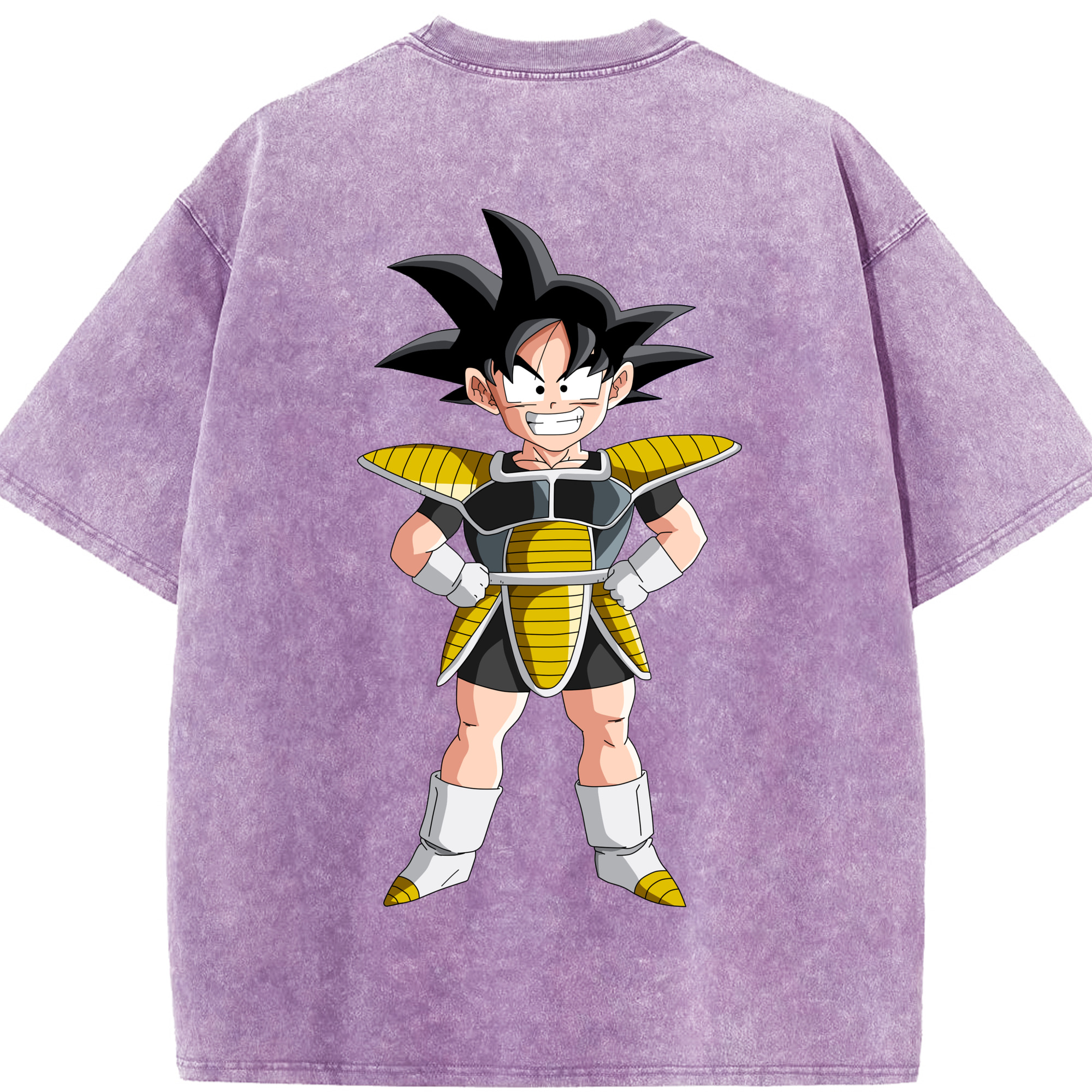 （画像用） ドラゴンボール 孫悟空（そん ごくう）Son Goku カカロット DRAGON BALL Kakarotto 綿100% ヴィンテージ風 半袖Tシャツ（背面プリント）