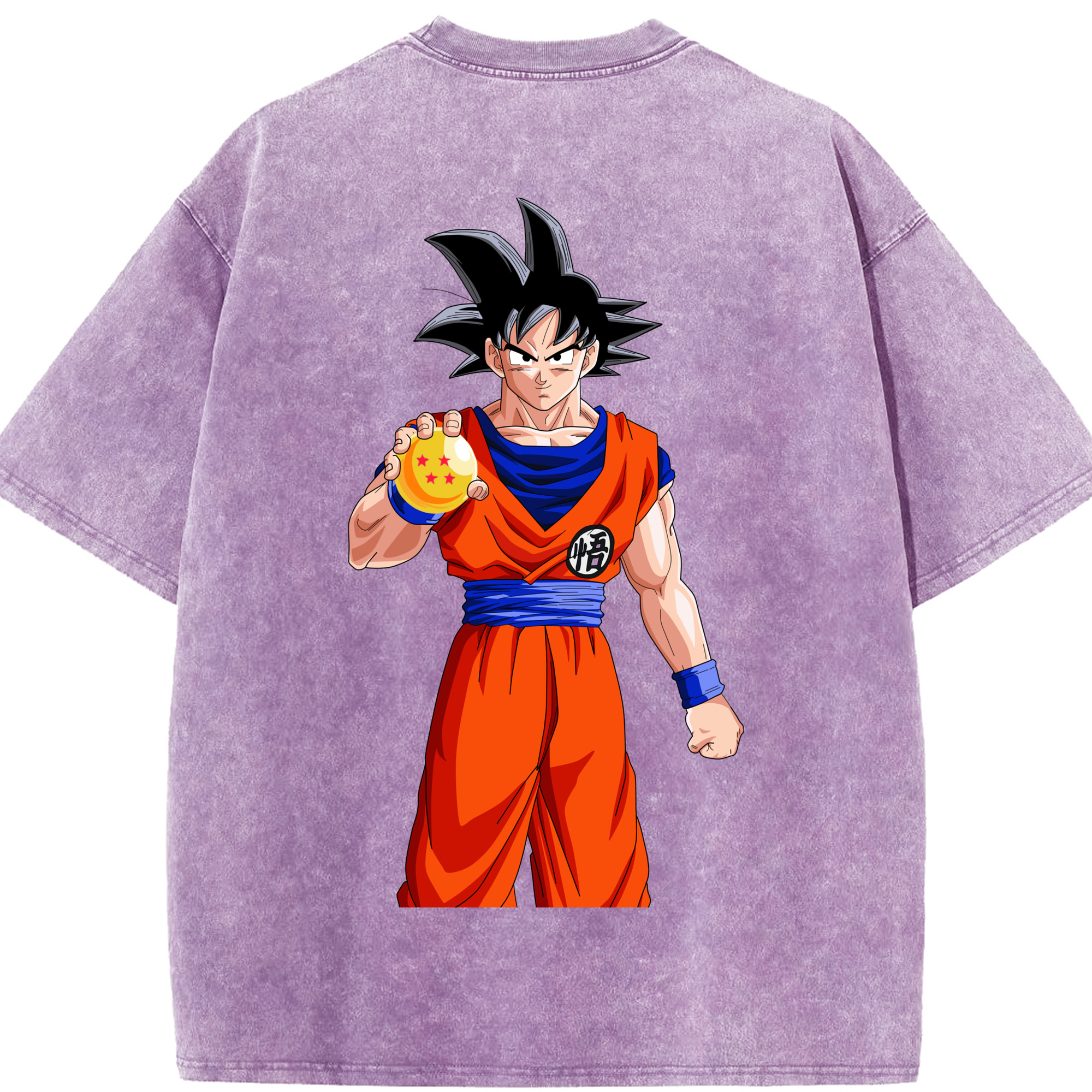 （画像用） ドラゴンボール 孫悟空（そん ごくう）Son Goku カカロット DRAGON BALL Kakarotto 綿100% ヴィンテージ風 半袖Tシャツ（背面プリント）