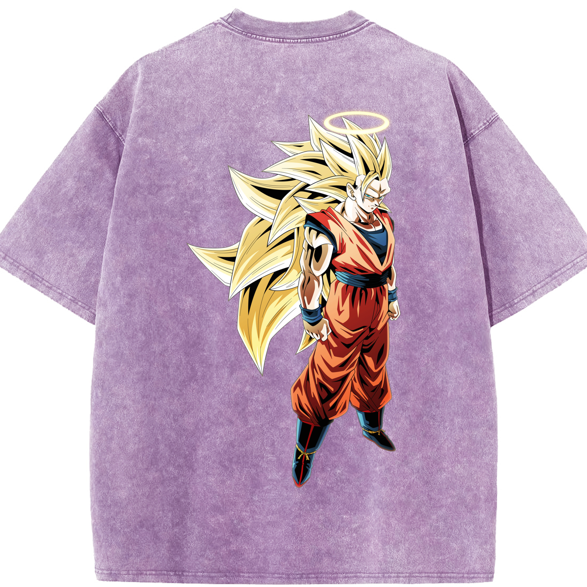 （画像用） ドラゴンボール 孫悟空（そん ごくう）Son Goku カカロット DRAGON BALL Kakarotto 綿100% ヴィンテージ風 半袖Tシャツ（背面プリント）