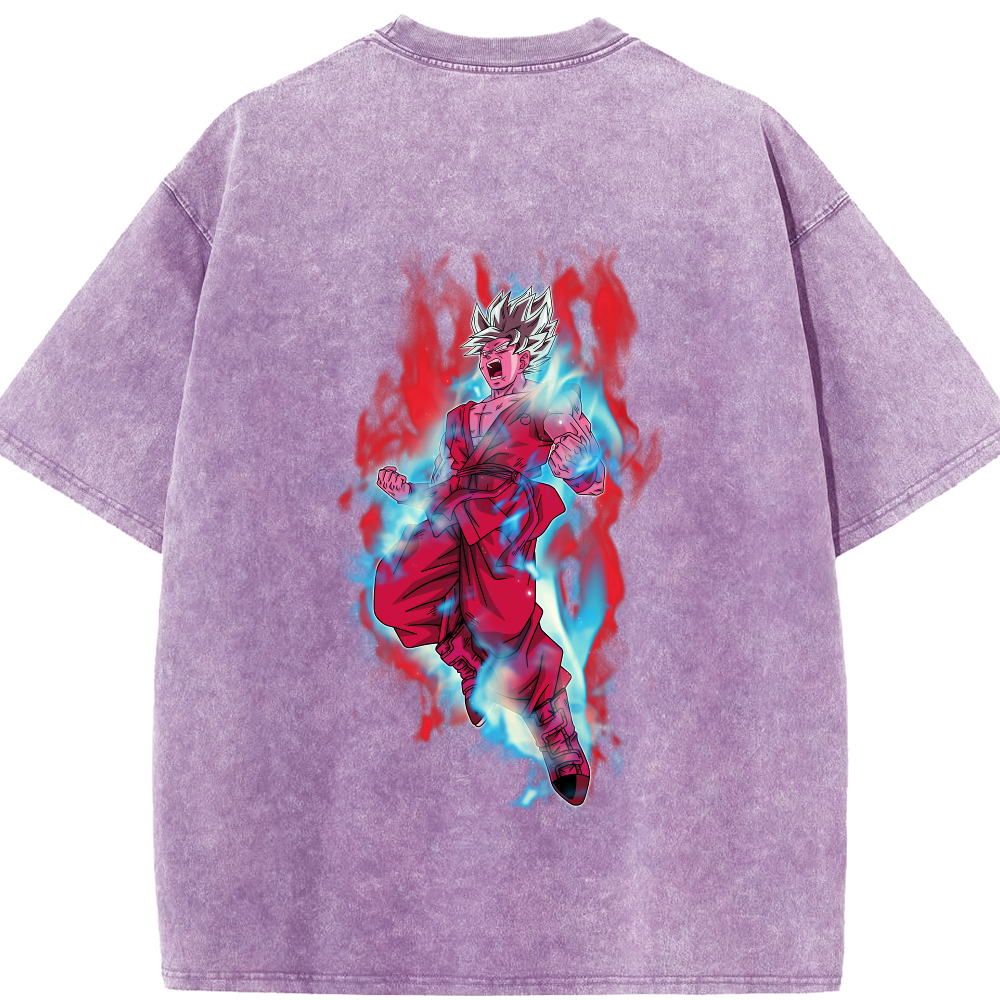 （画像用） ドラゴンボール 孫悟空（そん ごくう）Son Goku カカロット DRAGON BALL Kakarotto 綿100% ヴィンテージ風 半袖Tシャツ（背面プリント）