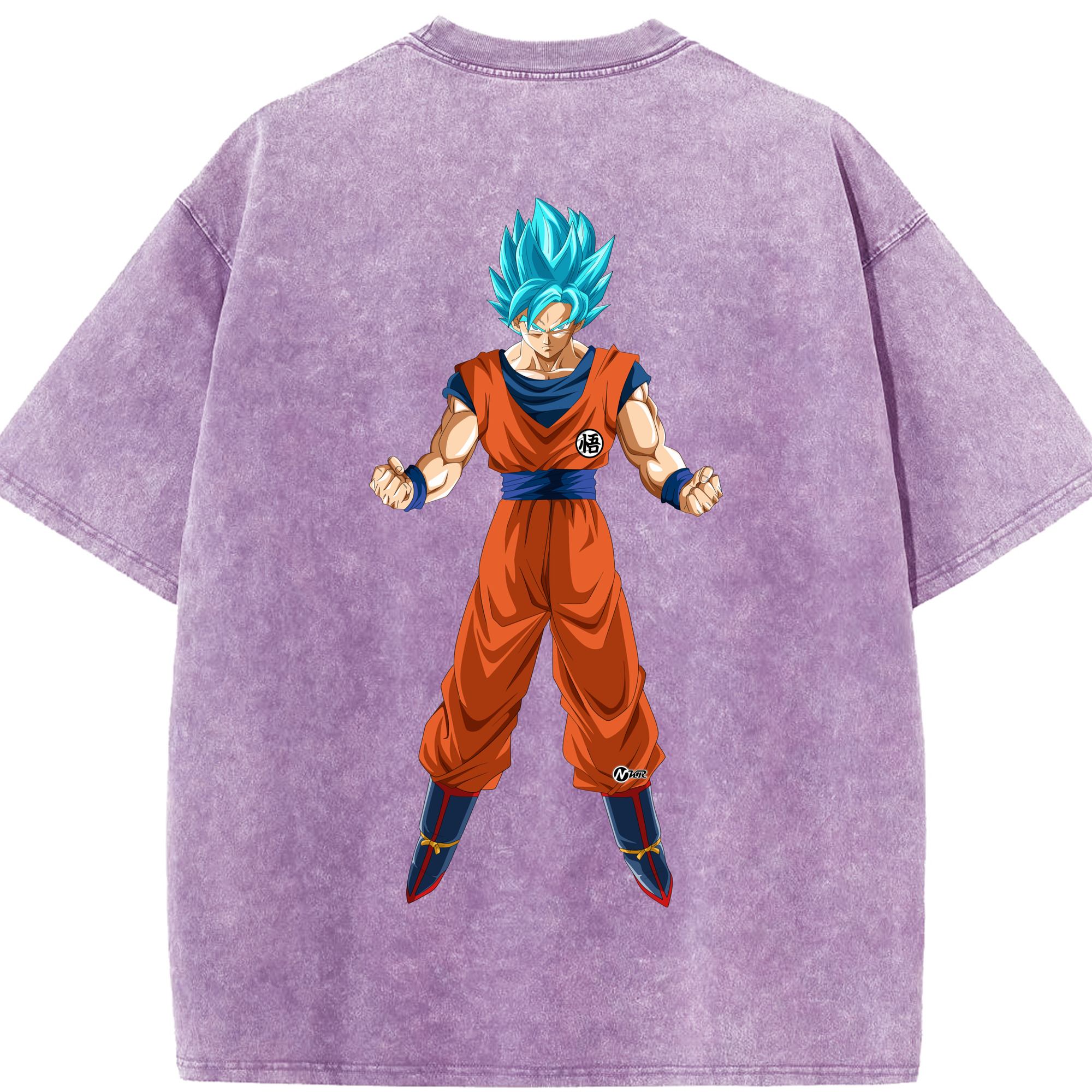 （画像用） ドラゴンボール 孫悟空（そん ごくう）Son Goku カカロット DRAGON BALL Kakarotto 綿100% ヴィンテージ風 半袖Tシャツ（背面プリント）