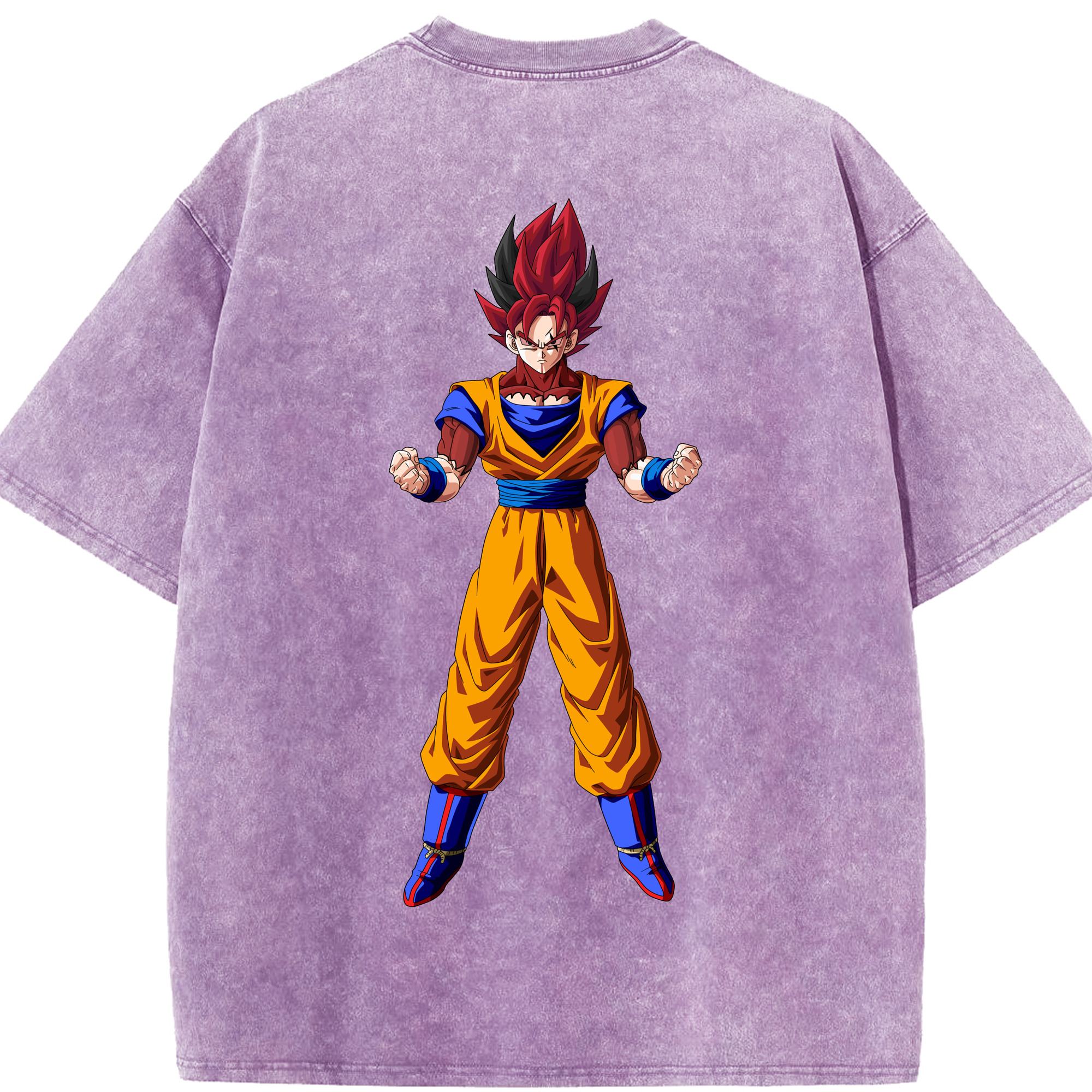 （画像用） ドラゴンボール 孫悟空（そん ごくう）Son Goku カカロット DRAGON BALL Kakarotto 綿100% ヴィンテージ風 半袖Tシャツ（背面プリント）