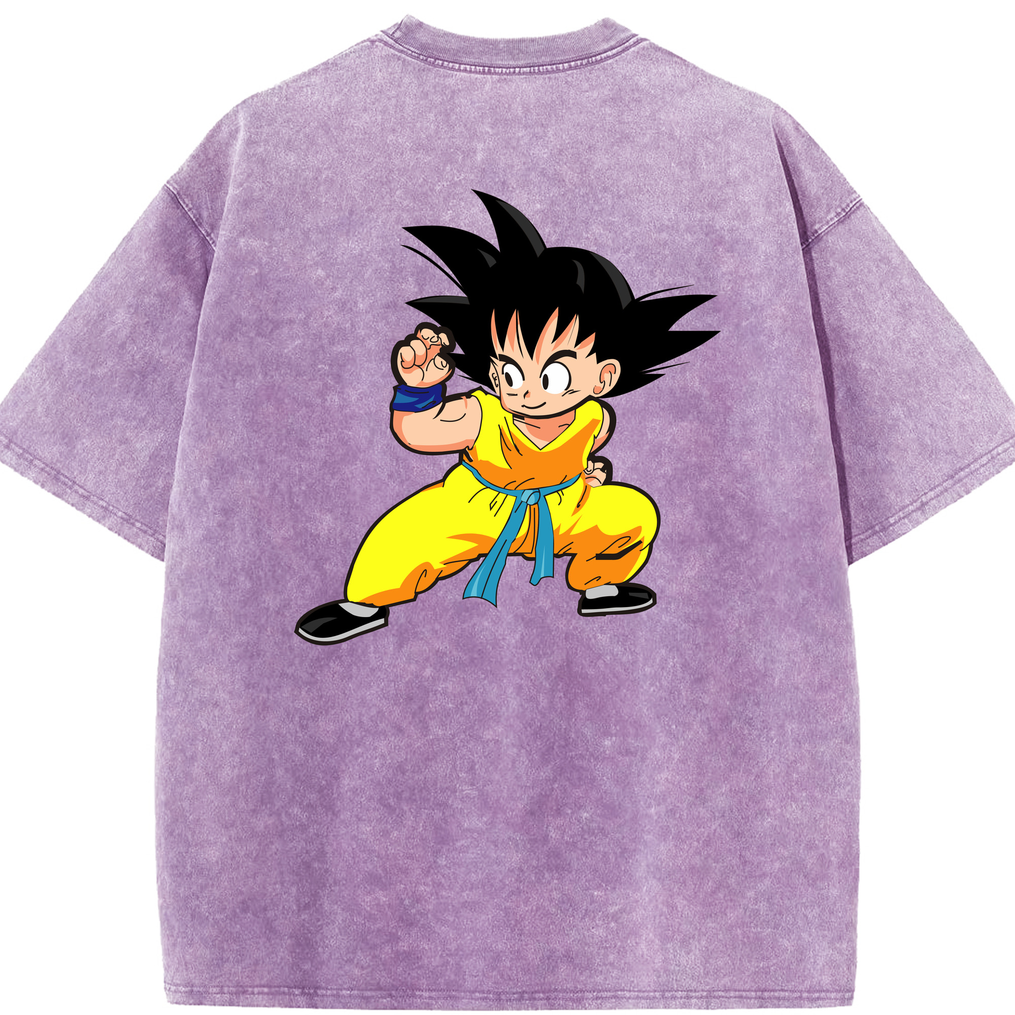 （画像用） ドラゴンボール 孫悟空（そん ごくう）Son Goku カカロット DRAGON BALL Kakarotto 綿100% ヴィンテージ風 半袖Tシャツ（背面プリント）