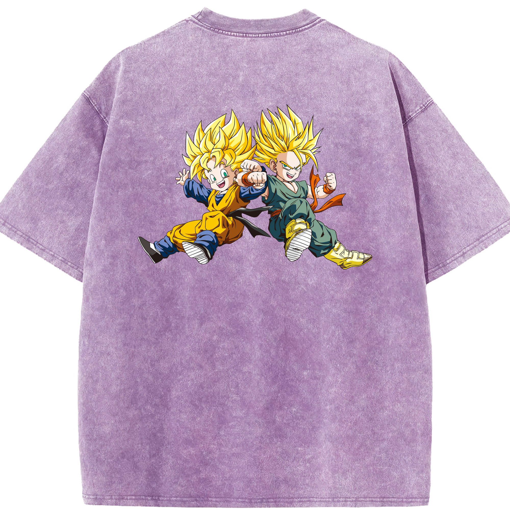 （画像用） ドラゴンボール 孫悟空（そん ごくう）Son Goku カカロット DRAGON BALL Kakarotto 綿100% ヴィンテージ風 半袖Tシャツ（背面プリント）