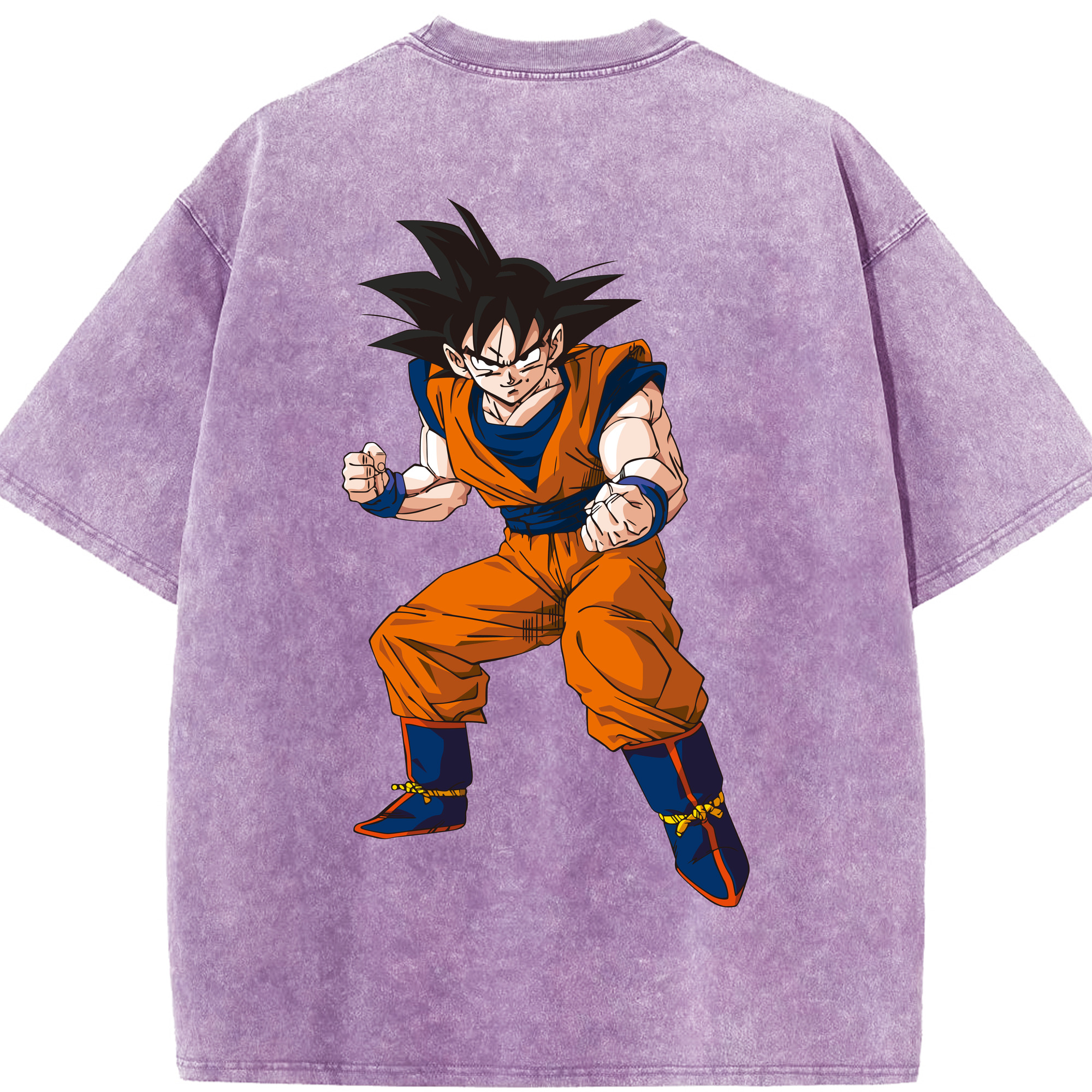 （画像用） ドラゴンボール 孫悟空（そん ごくう）Son Goku カカロット DRAGON BALL Kakarotto 綿100% ヴィンテージ風 半袖Tシャツ（背面プリント）