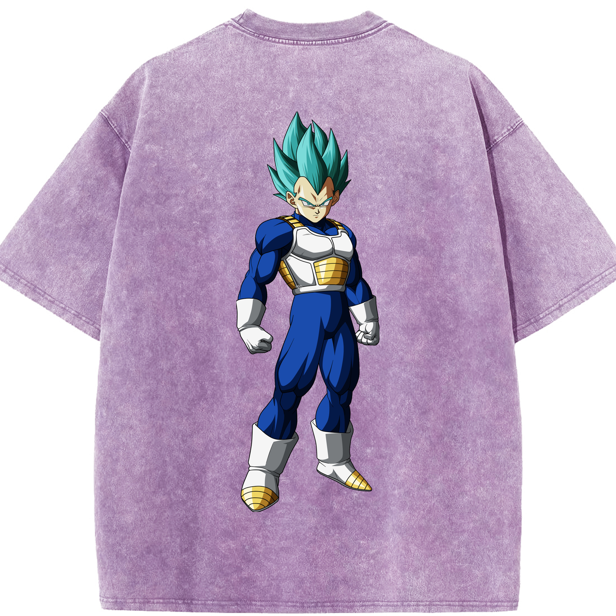 （画像用） ドラゴンボール ベジータ四世（Bejīta Yonsei）DRAGON BALL Vegeta IV 綿100% ヴィンテージ風 半袖Tシャツ（背面プリント）