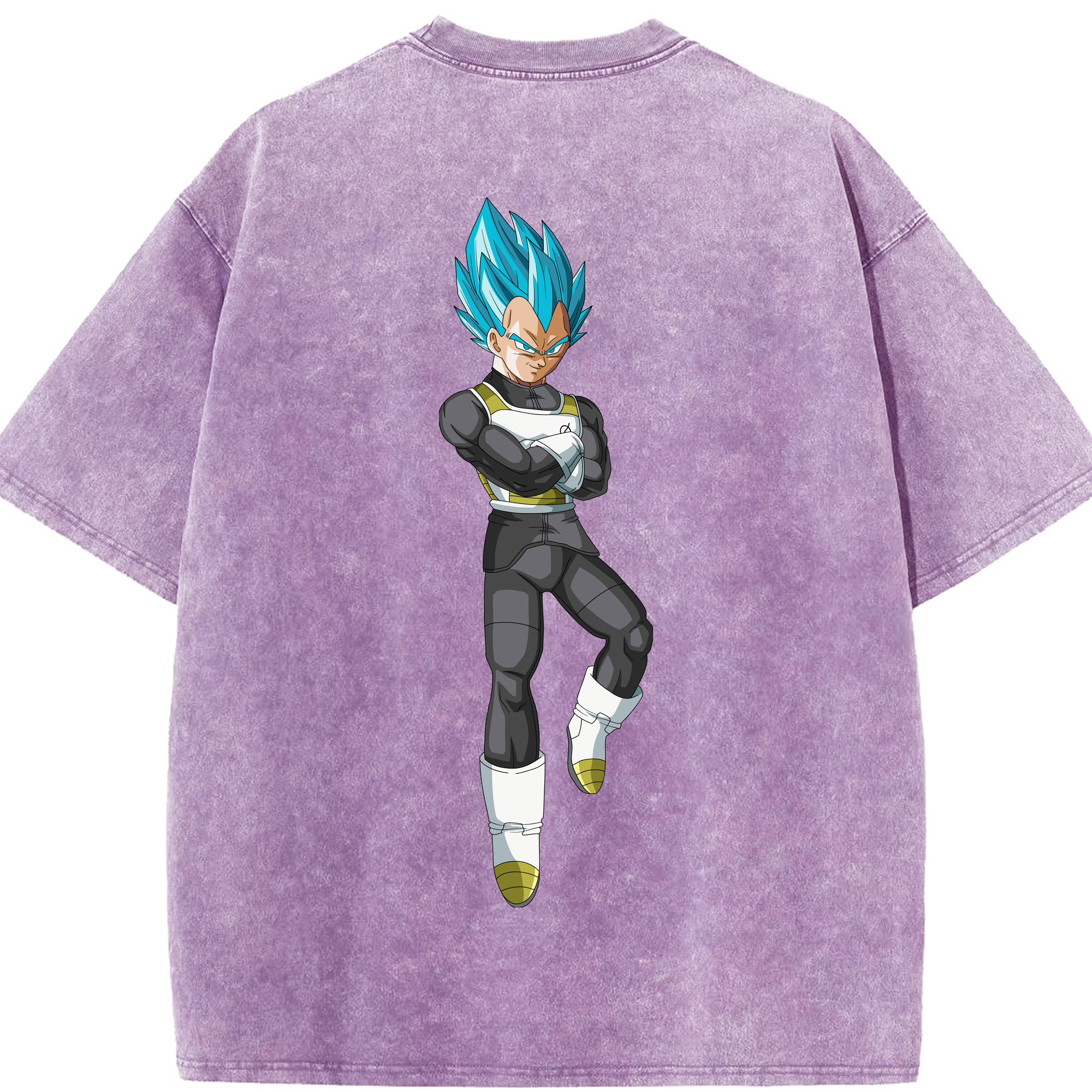 （画像用） ドラゴンボール ベジータ四世（Bejīta Yonsei）DRAGON BALL Vegeta IV 綿100% ヴィンテージ風 半袖Tシャツ（背面プリント）