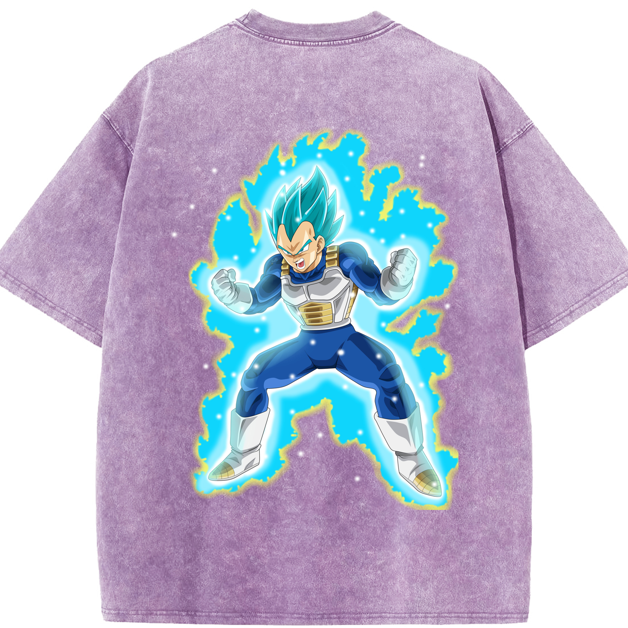 （画像用） ドラゴンボール ベジータ四世（Bejīta Yonsei）DRAGON BALL Vegeta IV 綿100% ヴィンテージ風 半袖Tシャツ（背面プリント）