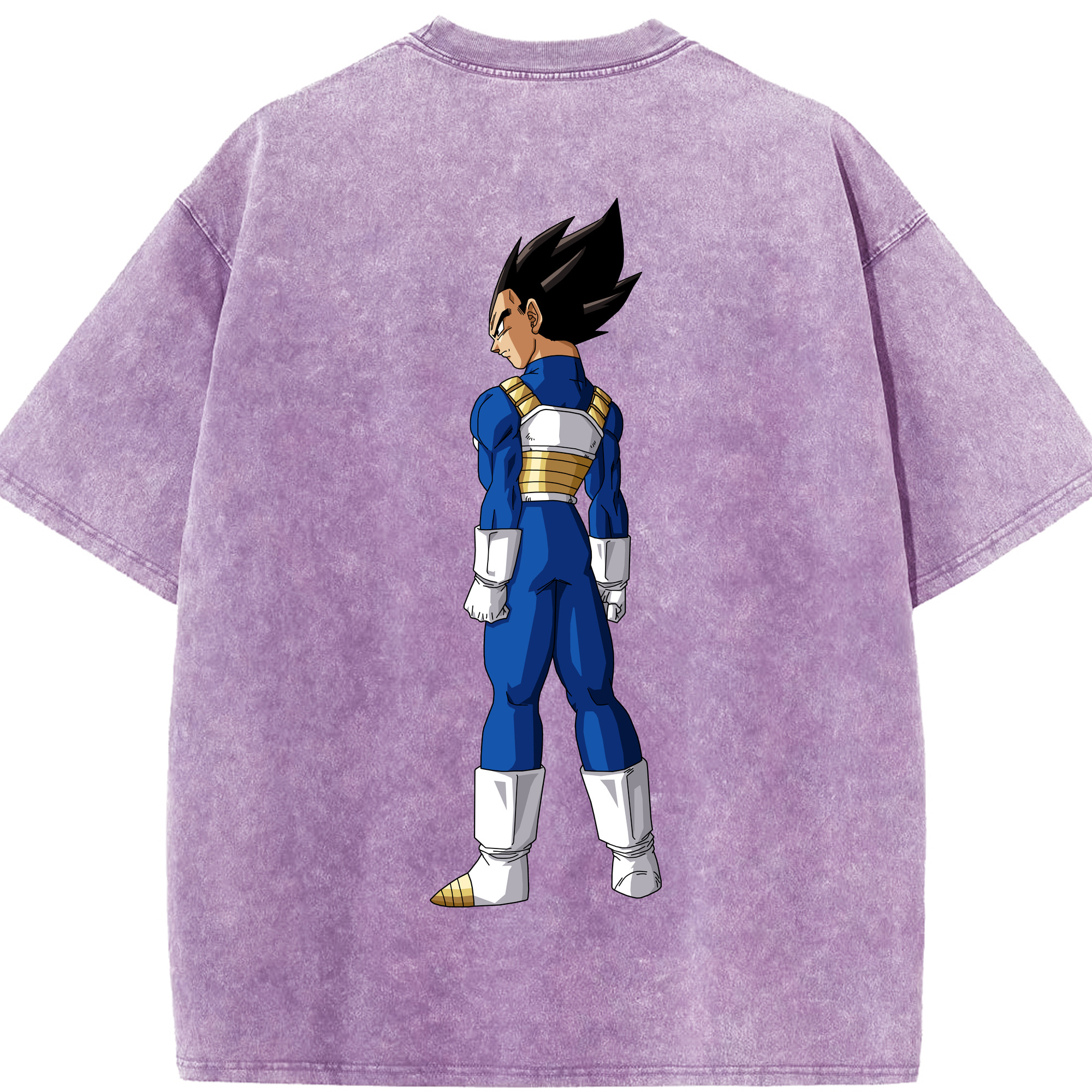 （画像用） ドラゴンボール ベジータ四世（Bejīta Yonsei）DRAGON BALL Vegeta IV 綿100% ヴィンテージ風 半袖Tシャツ（背面プリント）