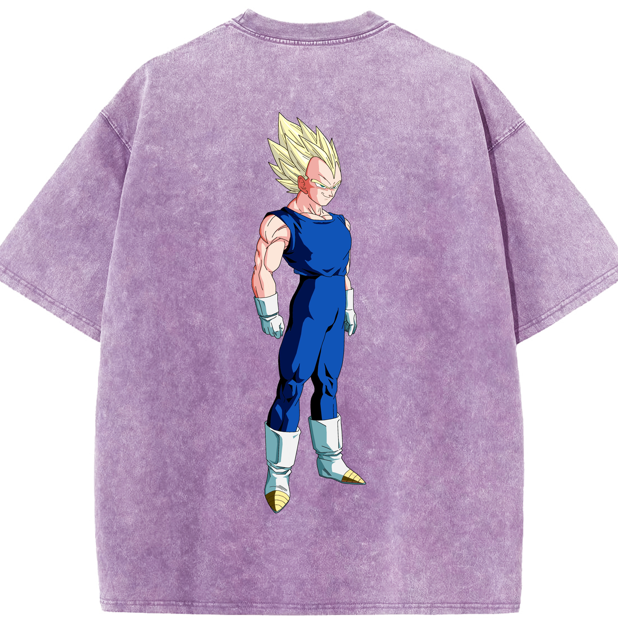 （画像用） ドラゴンボール ベジータ四世（Bejīta Yonsei）DRAGON BALL Vegeta IV 綿100% ヴィンテージ風 半袖Tシャツ（背面プリント）