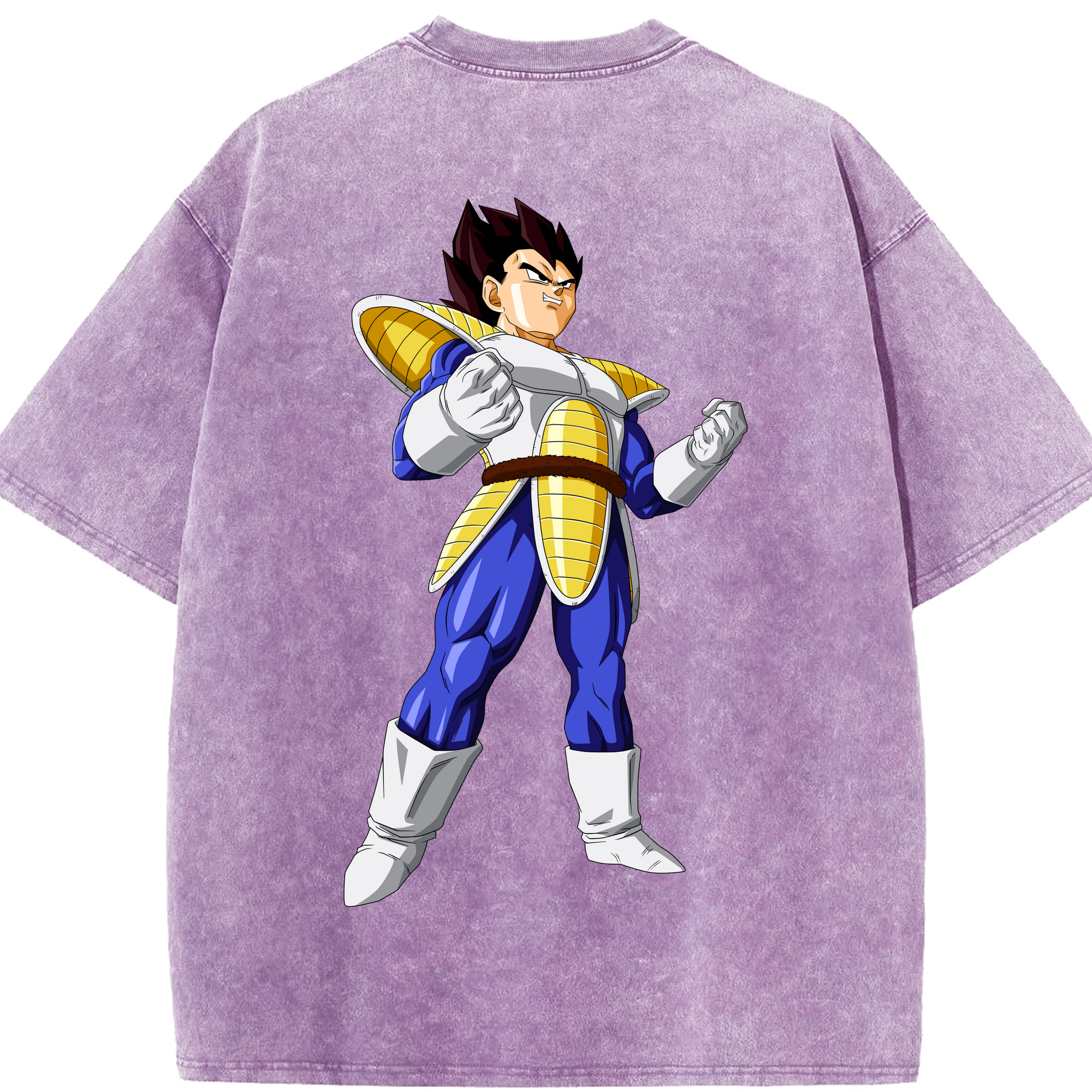 （画像用） ドラゴンボール ベジータ四世（Bejīta Yonsei）DRAGON BALL Vegeta IV 綿100% ヴィンテージ風 半袖Tシャツ（背面プリント）