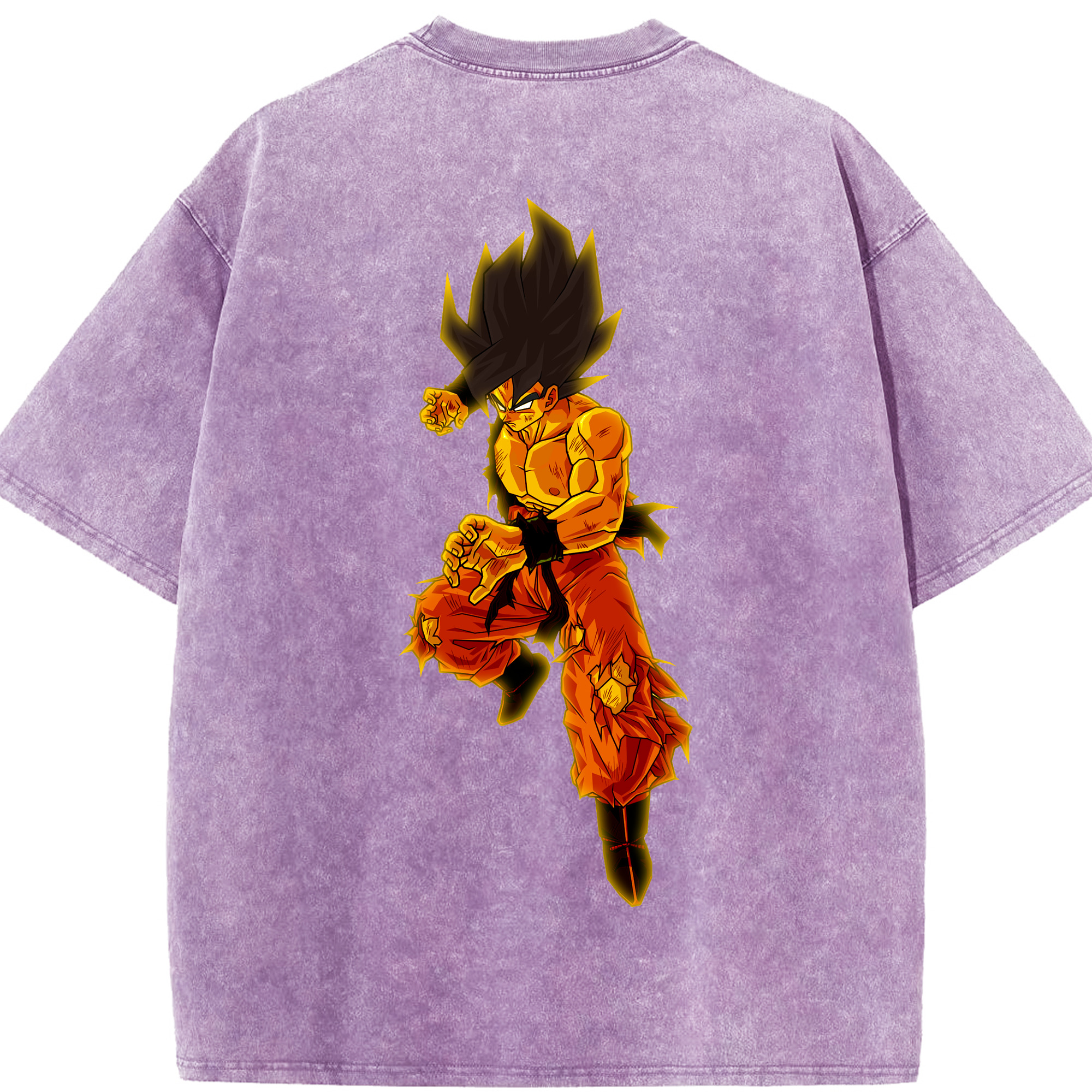 （画像用） ドラゴンボール 孫 悟飯（そんごはん）DRAGON BALL Son Gohan 綿100% ヴィンテージ風 半袖Tシャツ（背面プリント）