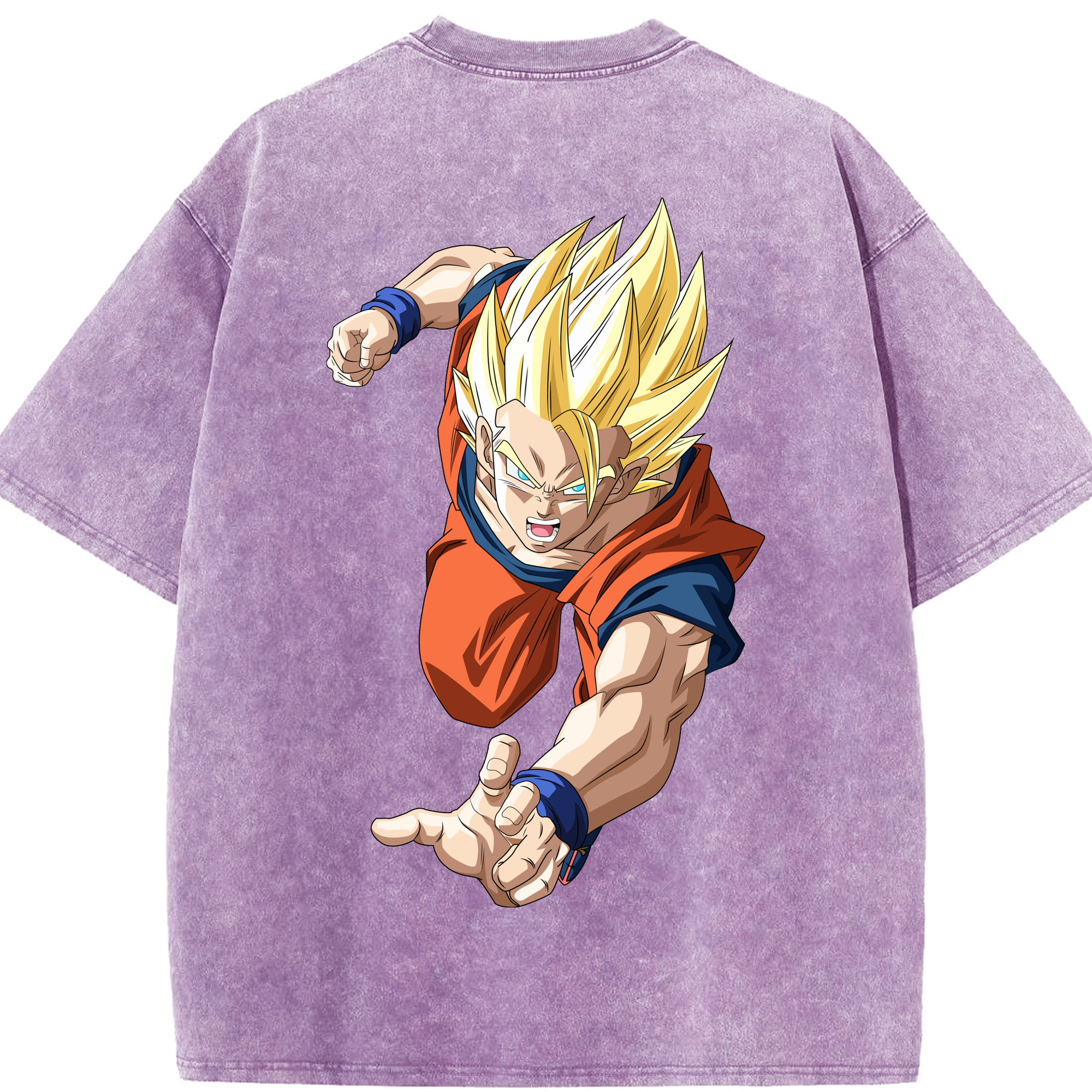 （画像用） ドラゴンボール 孫 悟飯（そんごはん）DRAGON BALL Son Gohan 綿100% ヴィンテージ風 半袖Tシャツ（背面プリント）