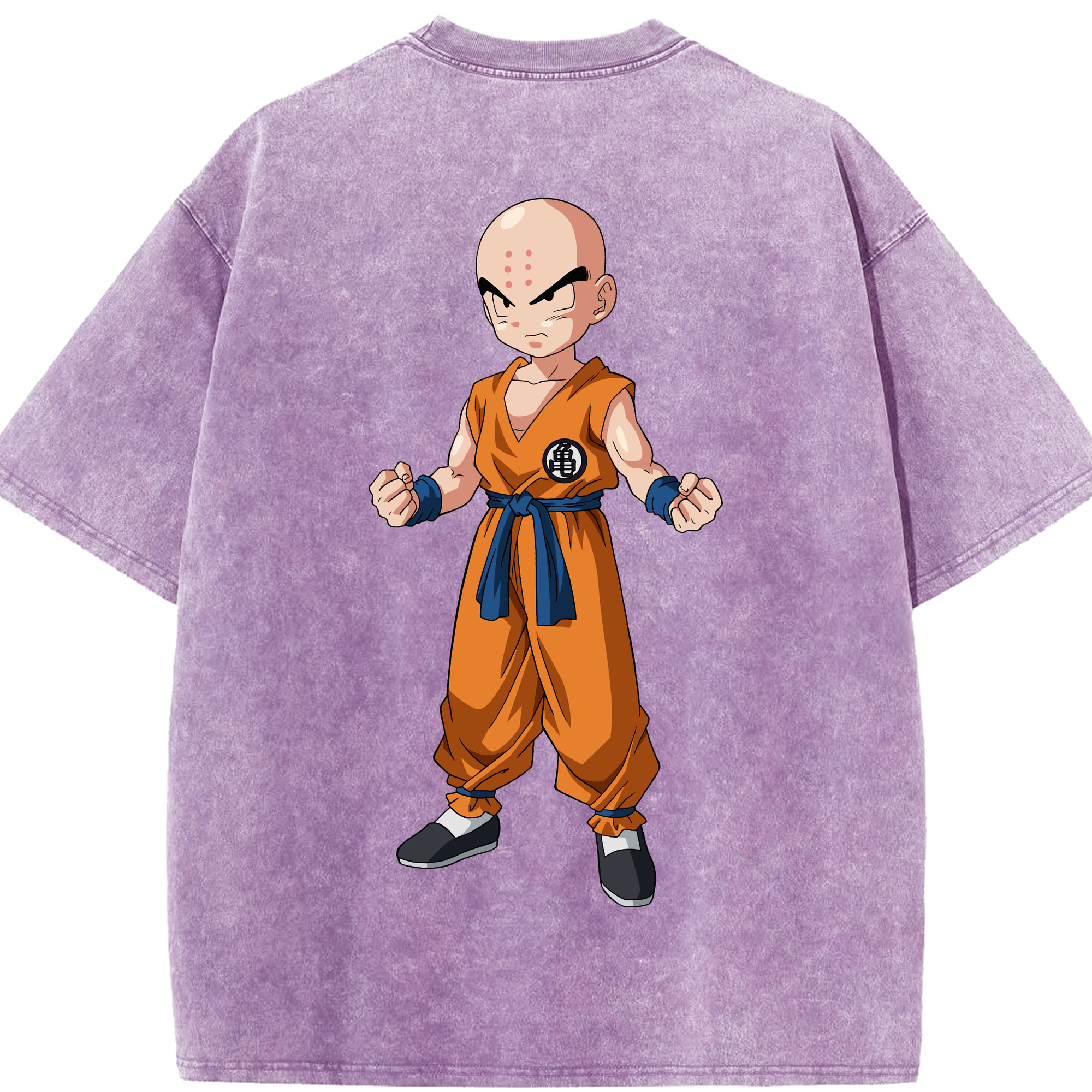 （画像用） ドラゴンボール クリリン DRAGON BALL krillin 綿100% ヴィンテージ風 半袖Tシャツ（背面プリント）