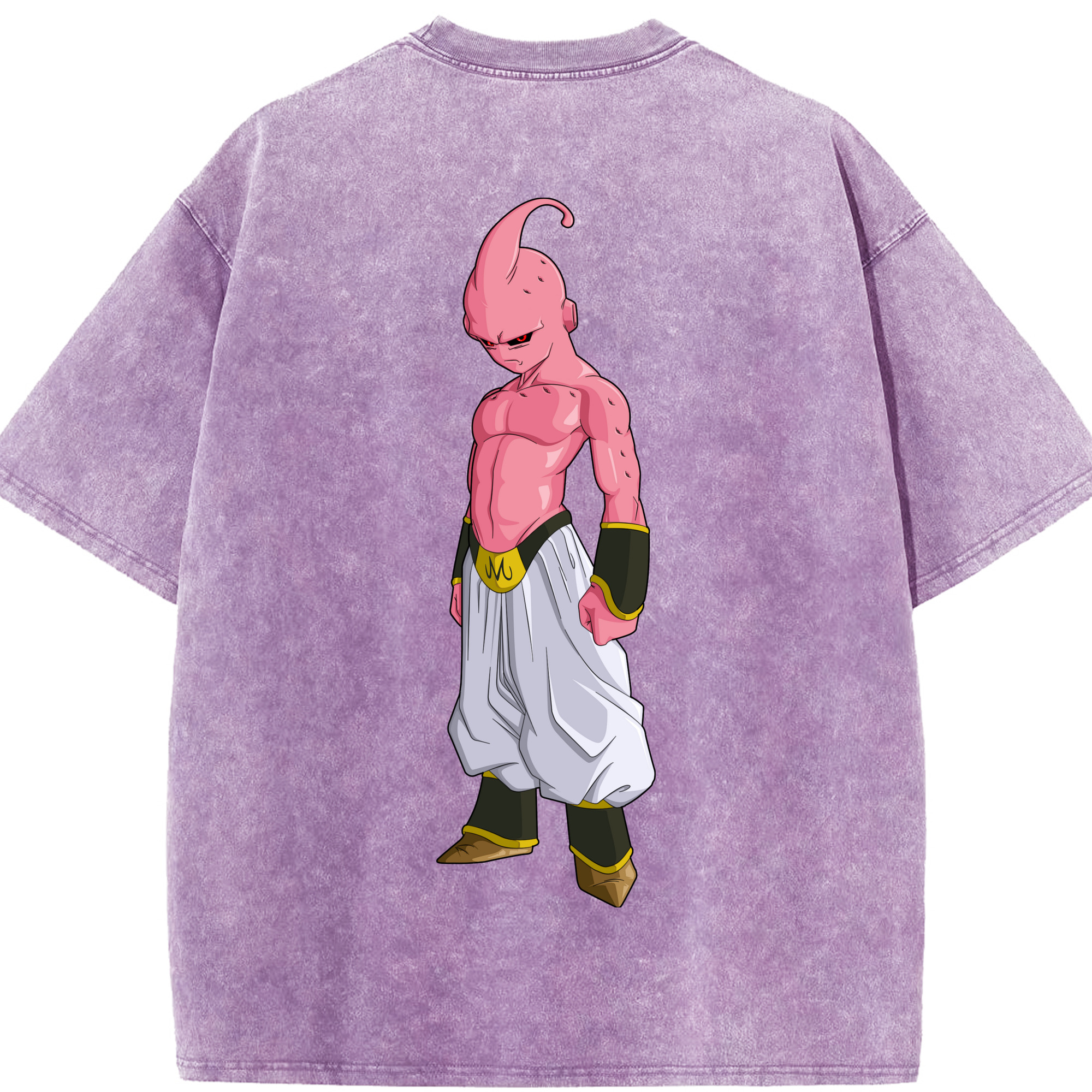 （画像用） ドラゴンボール 魔人ブウ DRAGON BALL Majin Buu 綿100% ヴィンテージ風 半袖Tシャツ（背面プリント）