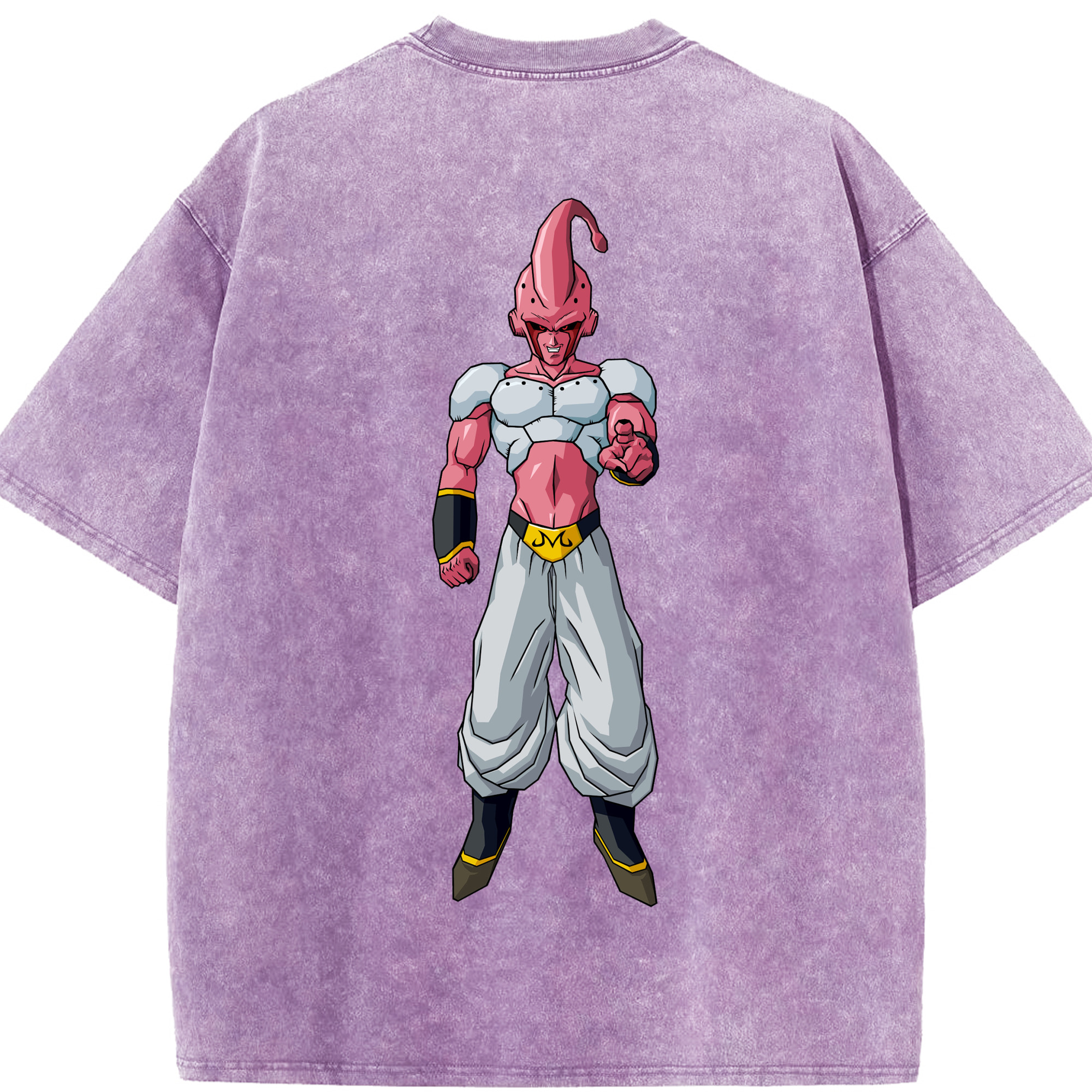 ドラゴンボール 魔人ブウ DRAGON BALL Majin Buu 綿100% ヴィンテージ風 半袖Tシャツ（背面プリント）