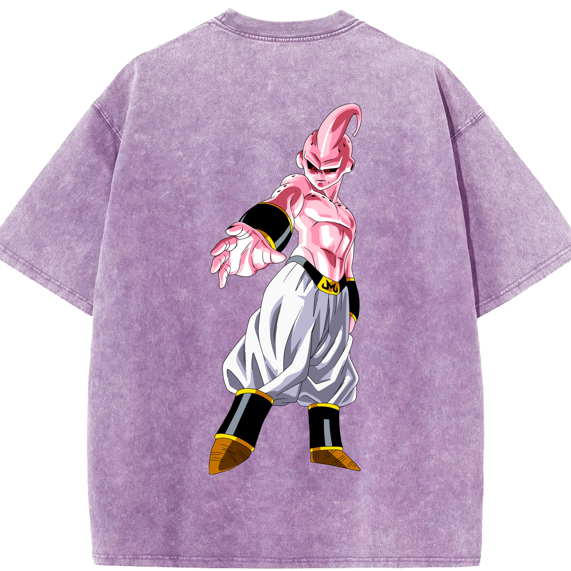 （画像用） ドラゴンボール 魔人ブウ DRAGON BALL Majin Buu 綿100% ヴィンテージ風 半袖Tシャツ（背面プリント）