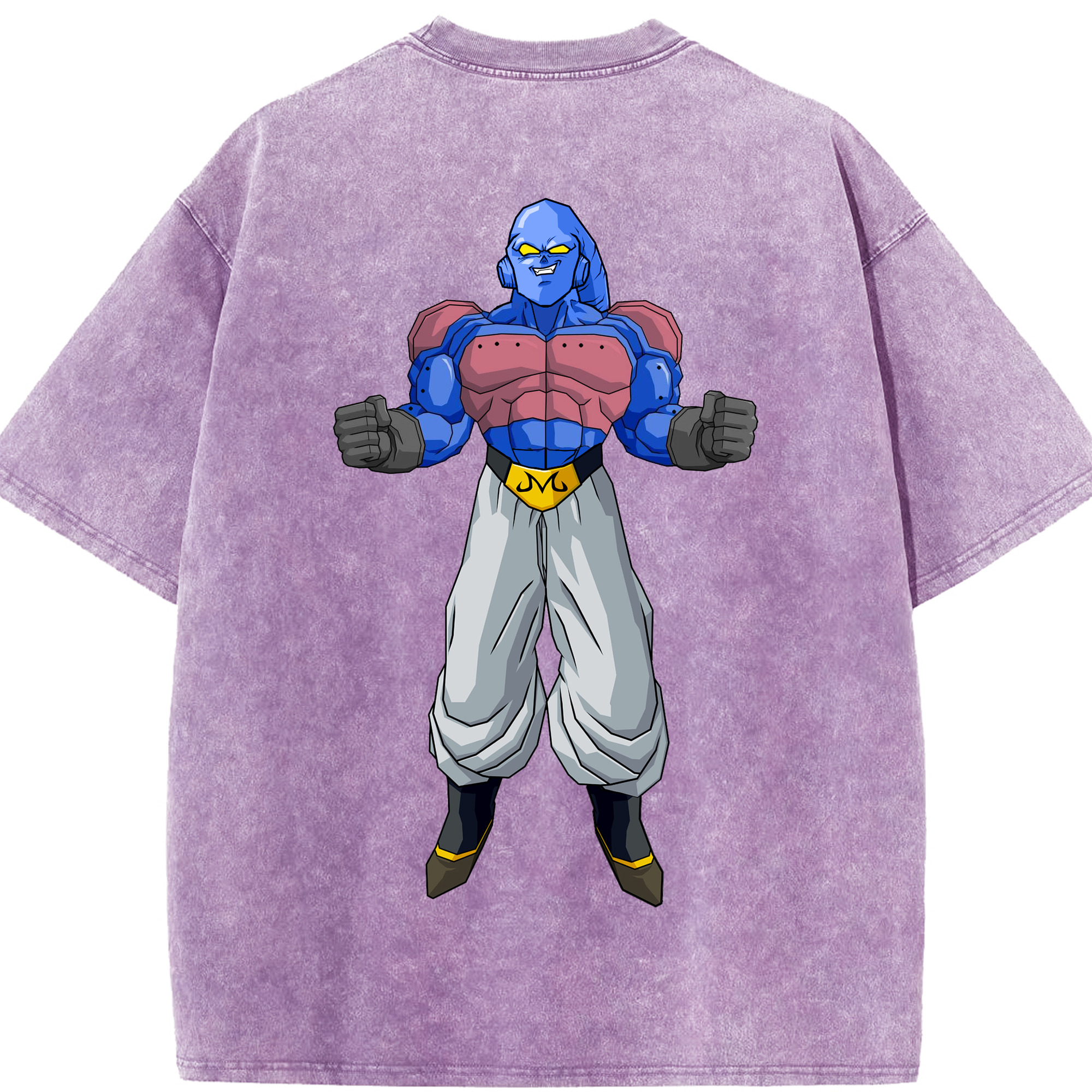（画像用） ドラゴンボール 魔人ブウ DRAGON BALL Majin Buu 綿100% ヴィンテージ風 半袖Tシャツ（背面プリント）