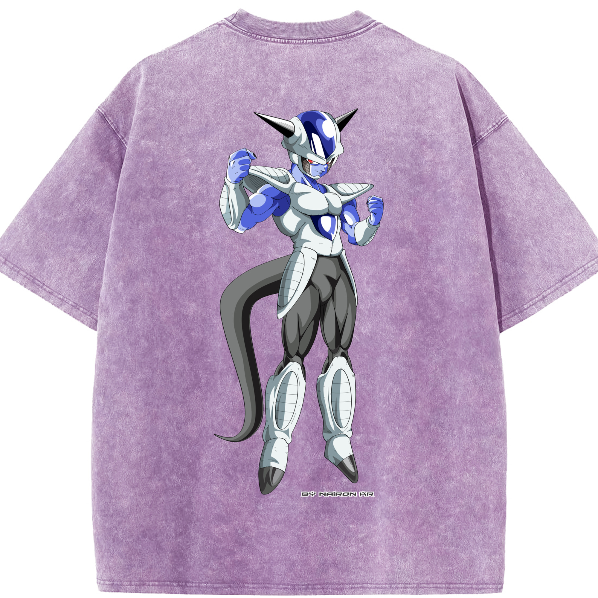 （画像用） ドラゴンボール フリーザ DRAGON BALL Frieza 綿100% ヴィンテージ風 半袖Tシャツ（背面プリント）
